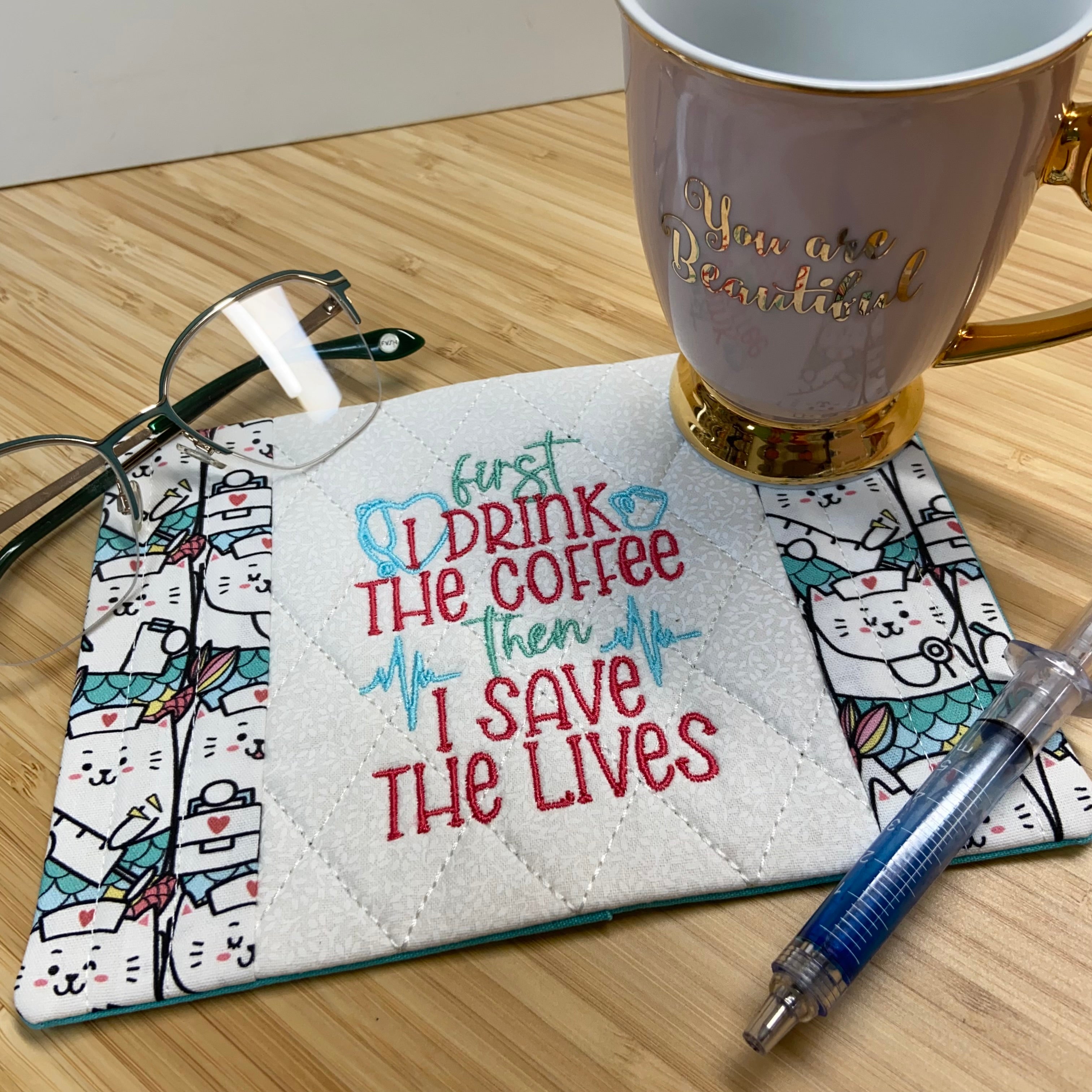 Nurse- Themed Mug Rug