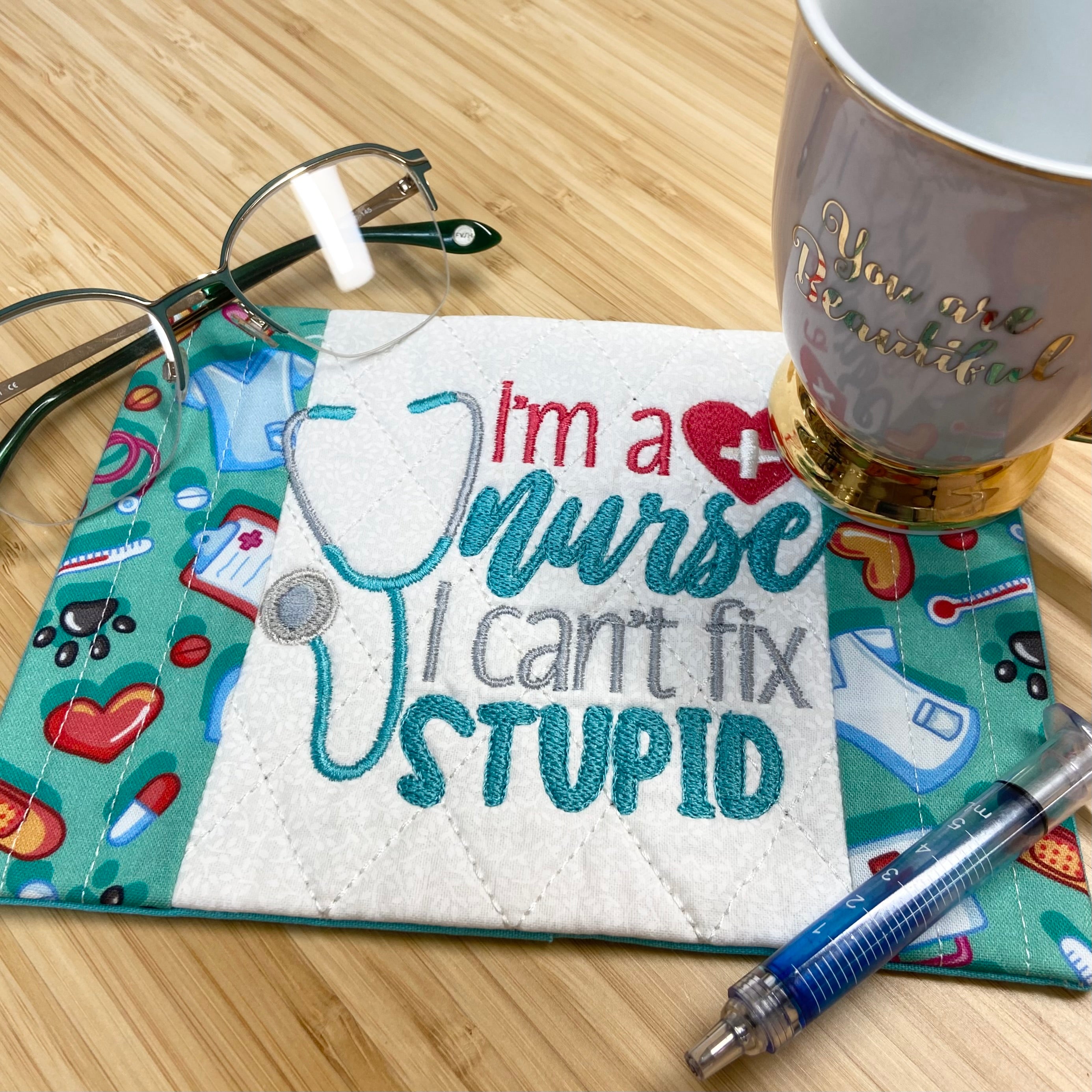Nurse- Themed Mug Rug