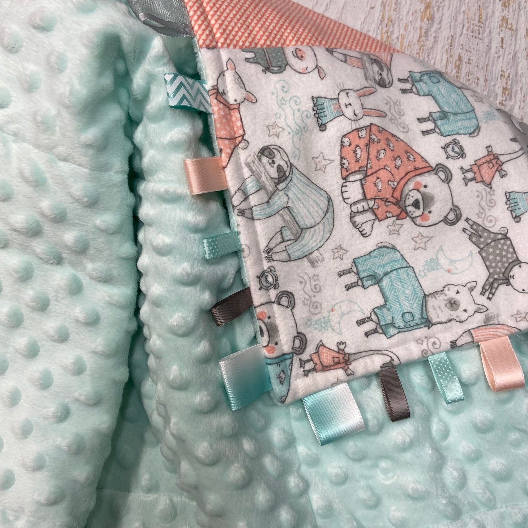 Tag-a-long Quilt/Play Mat - Animals in PJs
