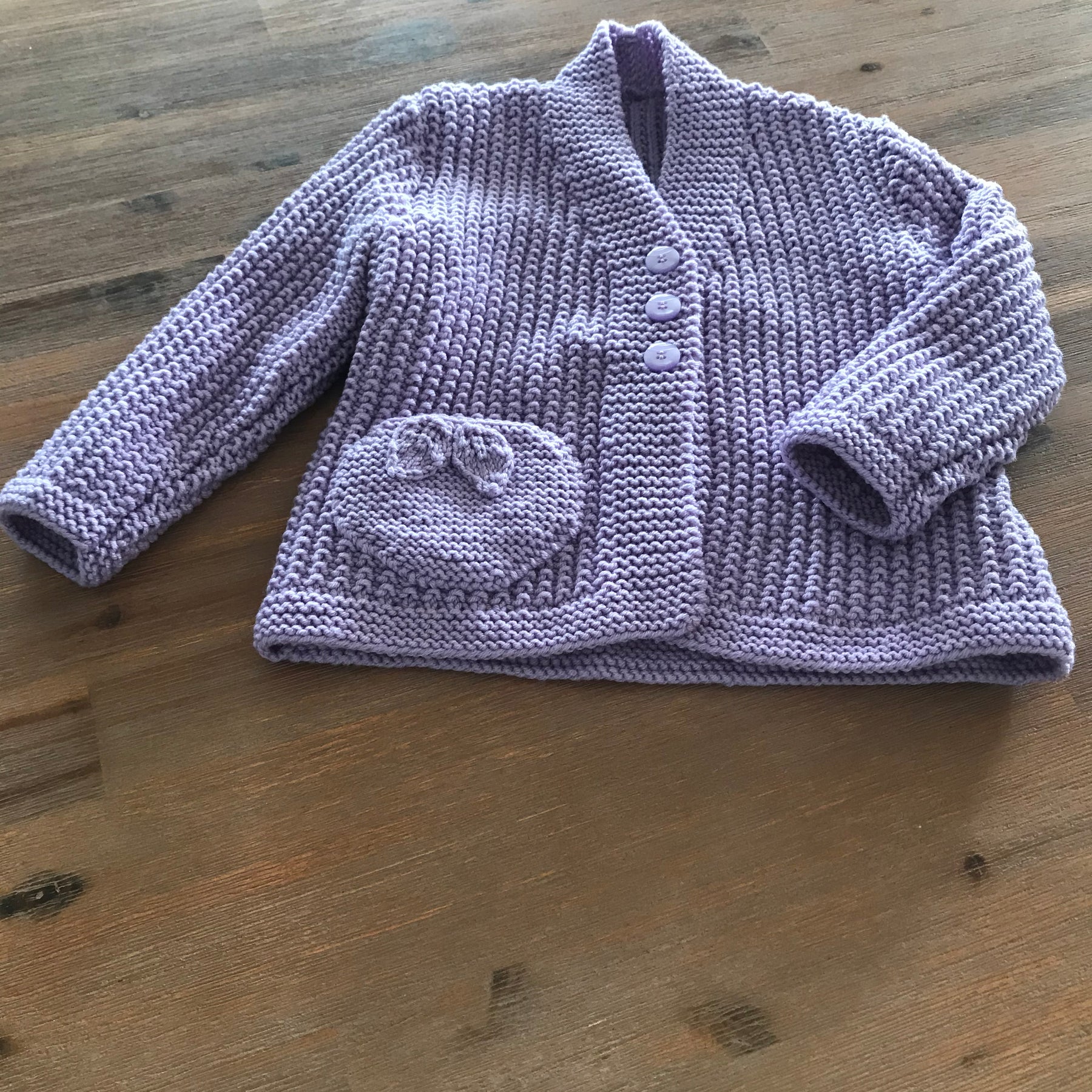 Mauve Cardigan, Size 12-18 months