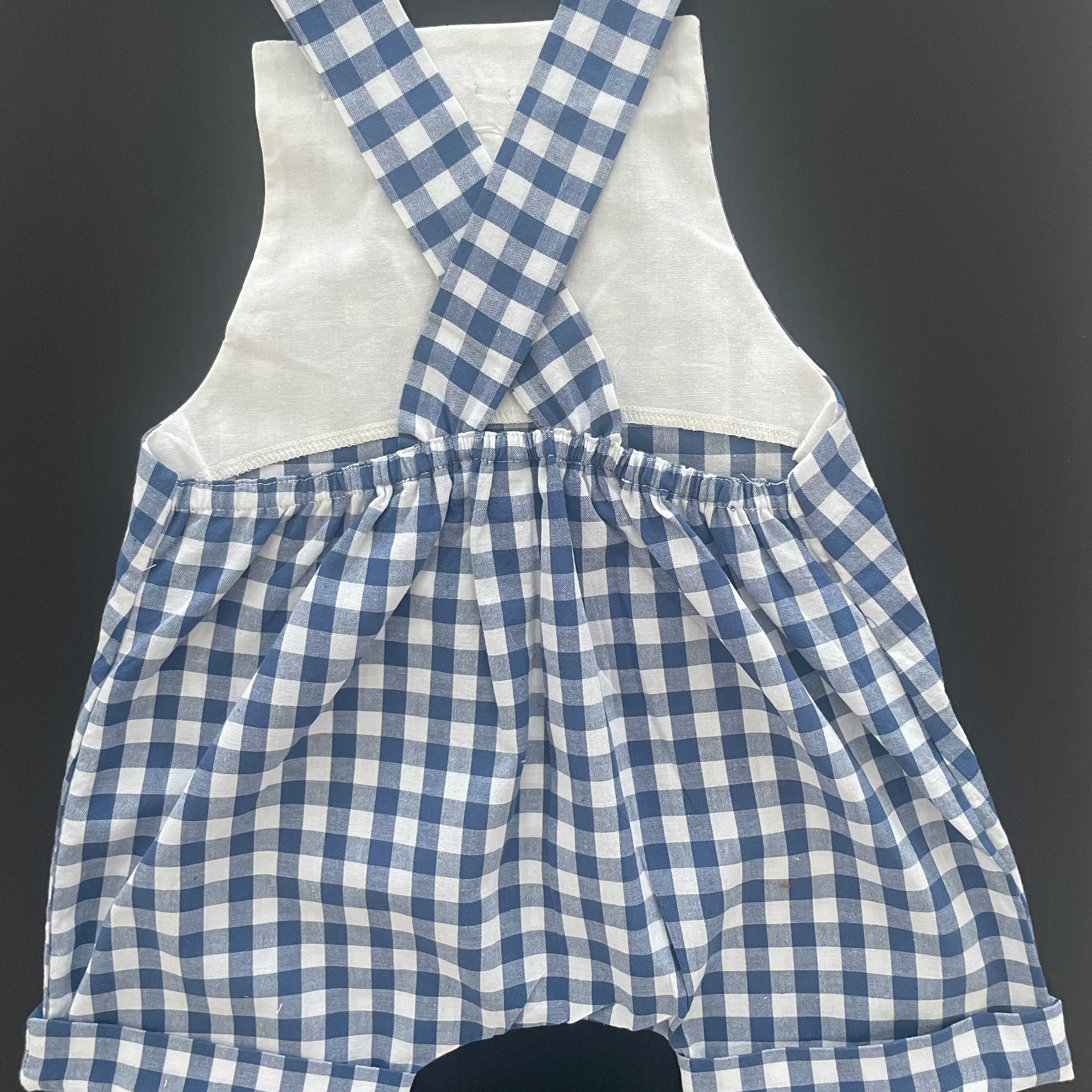Gingham Daisy Overalls/Rompers
