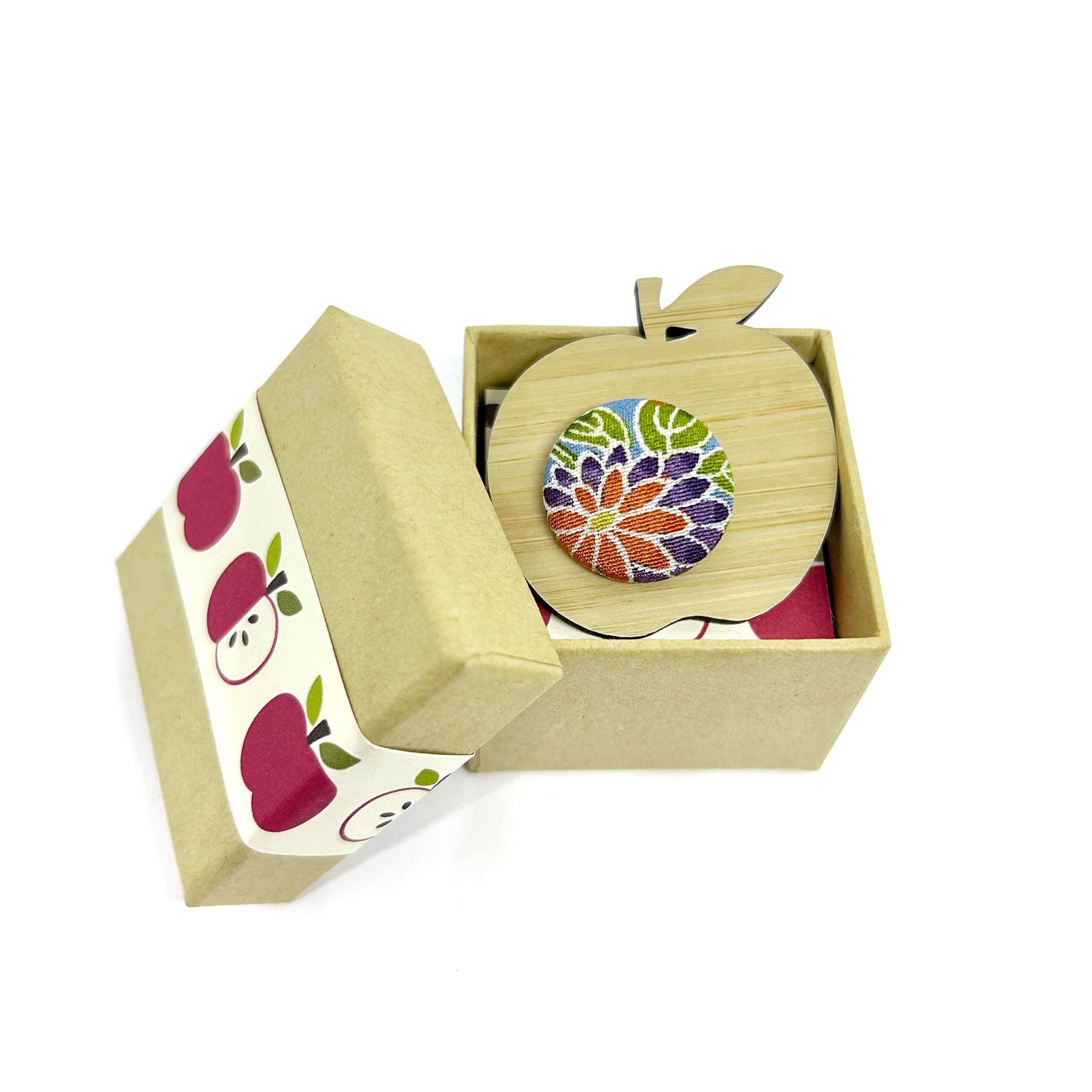 Apple for the Teacher Brooch - Mixed Florals