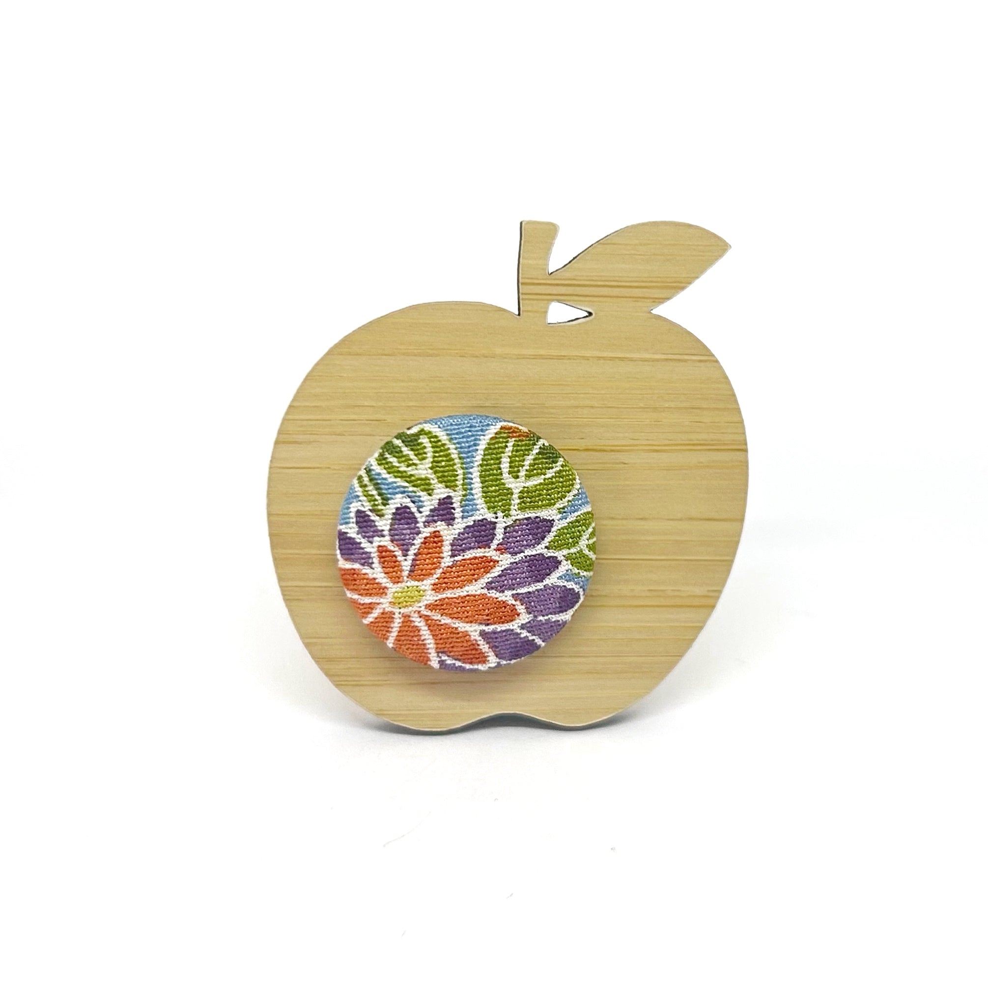 Apple for the Teacher Brooch - Mixed Florals
