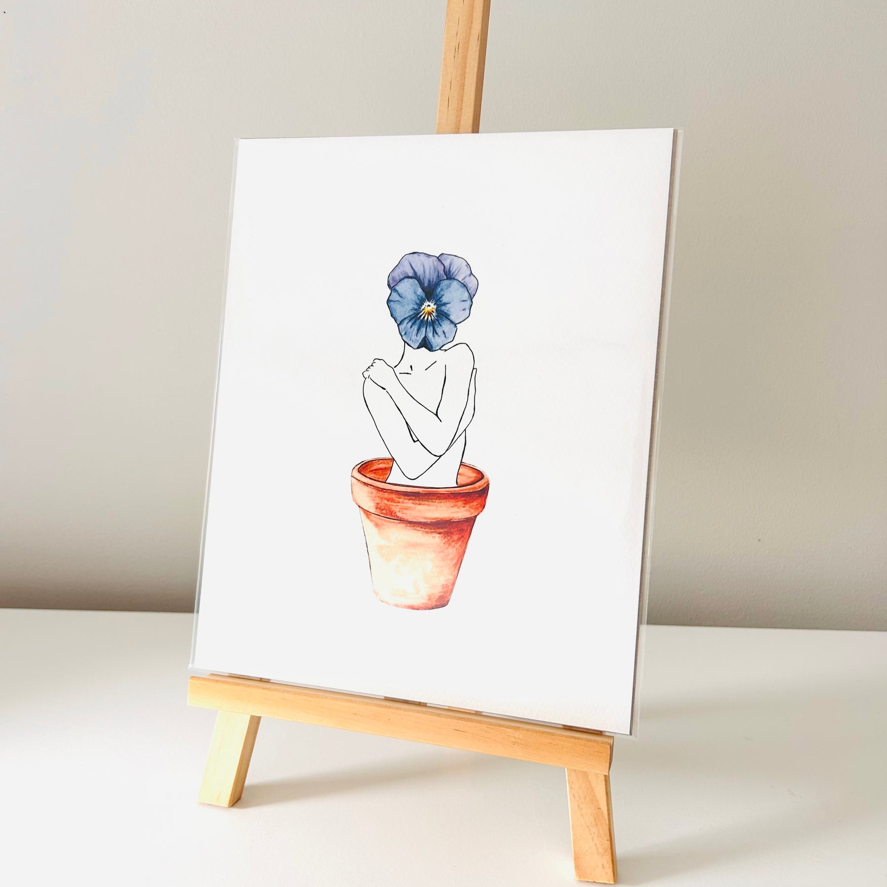 Art Print - Viola Girl Lavender Sky