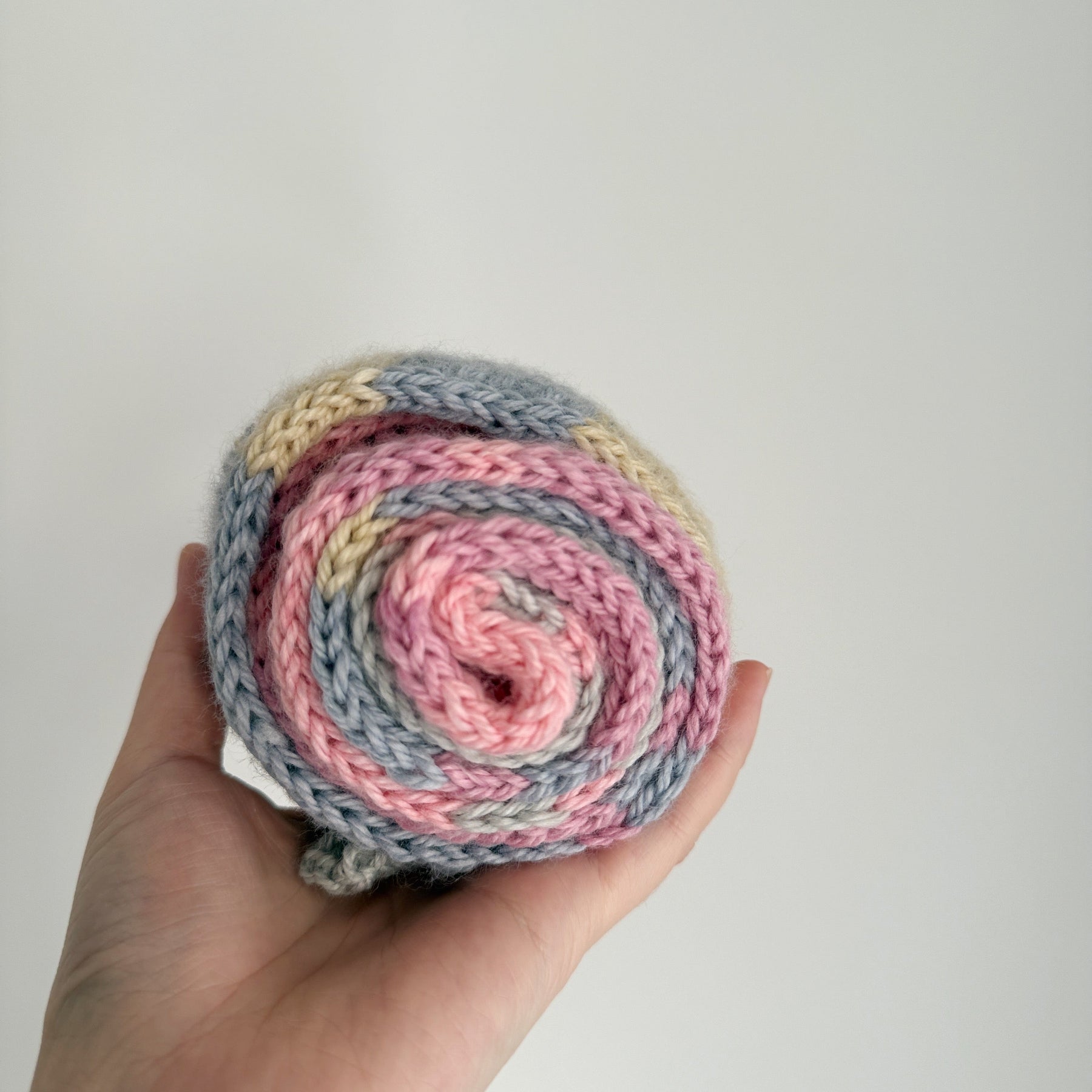 Hand knitted sophie scarf in pastel mix