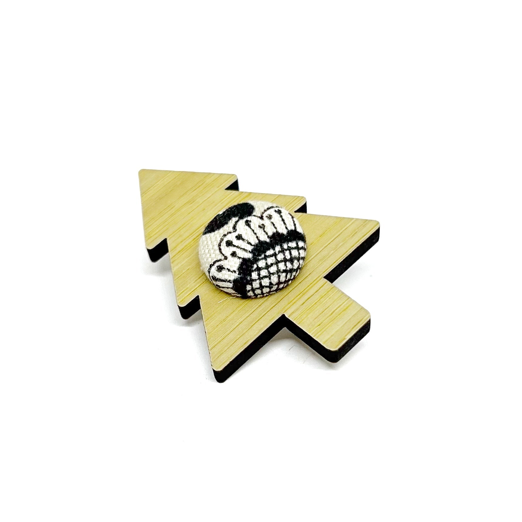 Kimono Christmas Tree Brooch with Gift Tin