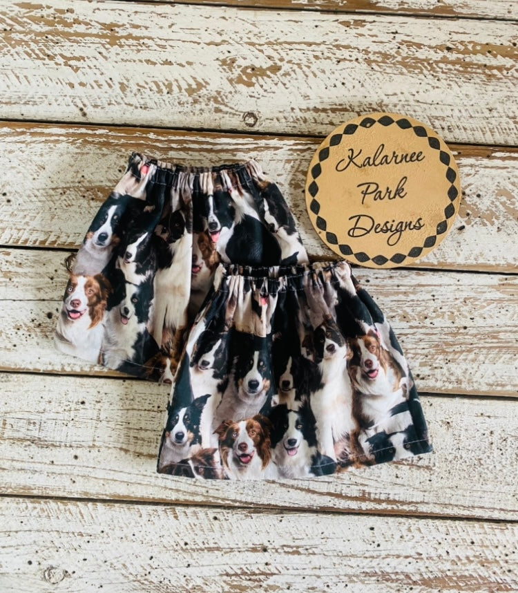 ''Border Collie Faces'' Adult Size and Kids Size Sock Savers
