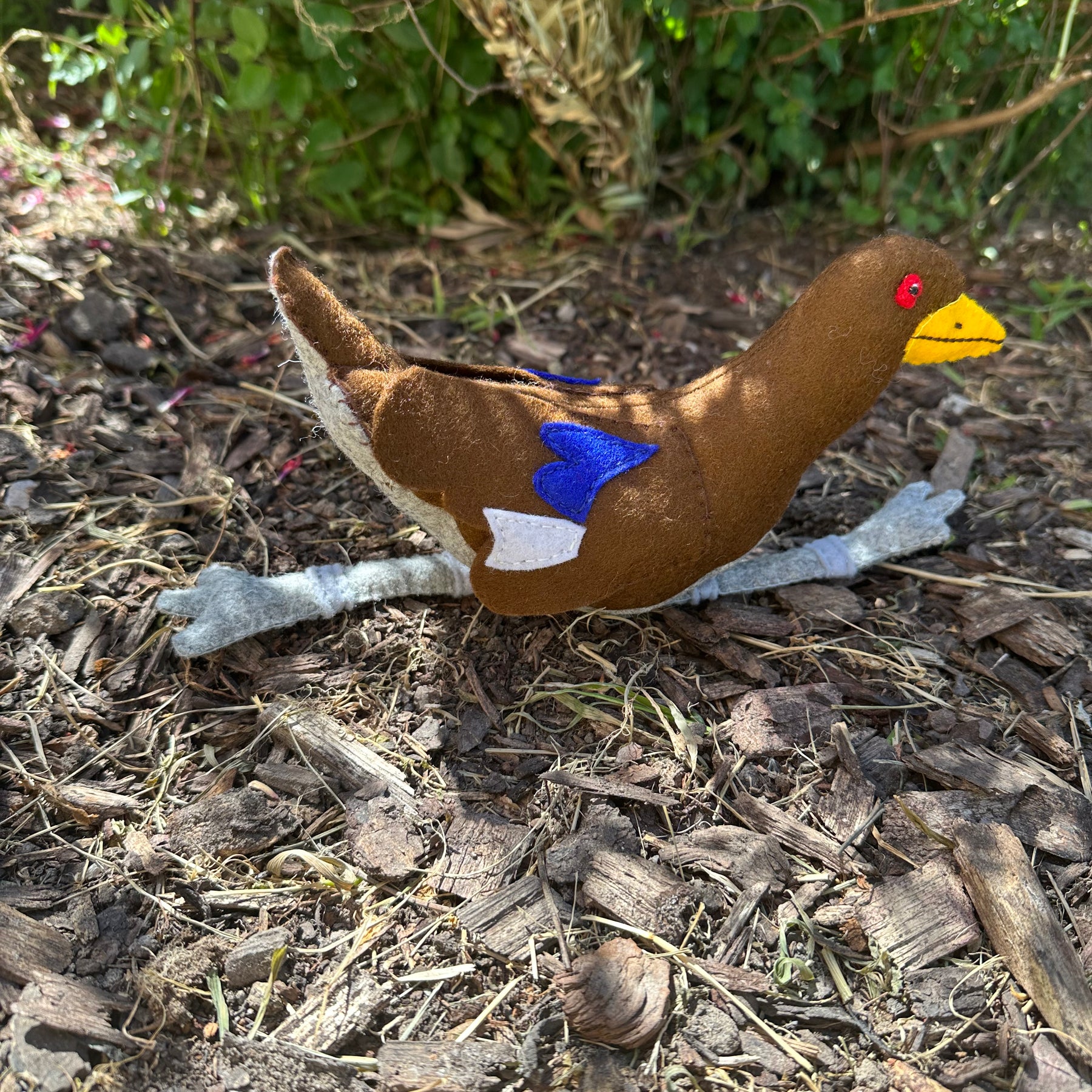 Turbo chook soft toy made from felt