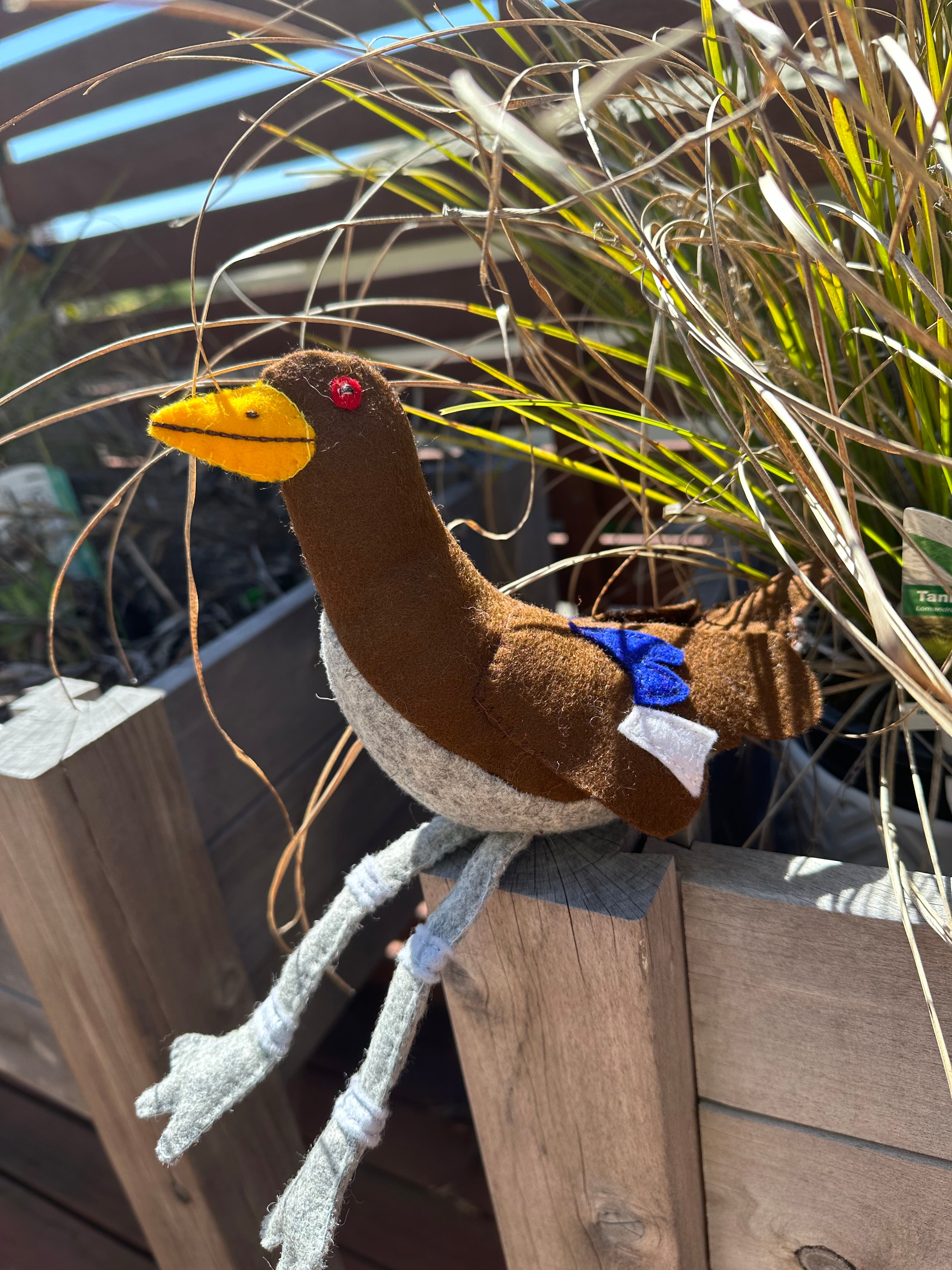 Turbo chook soft toy made from felt