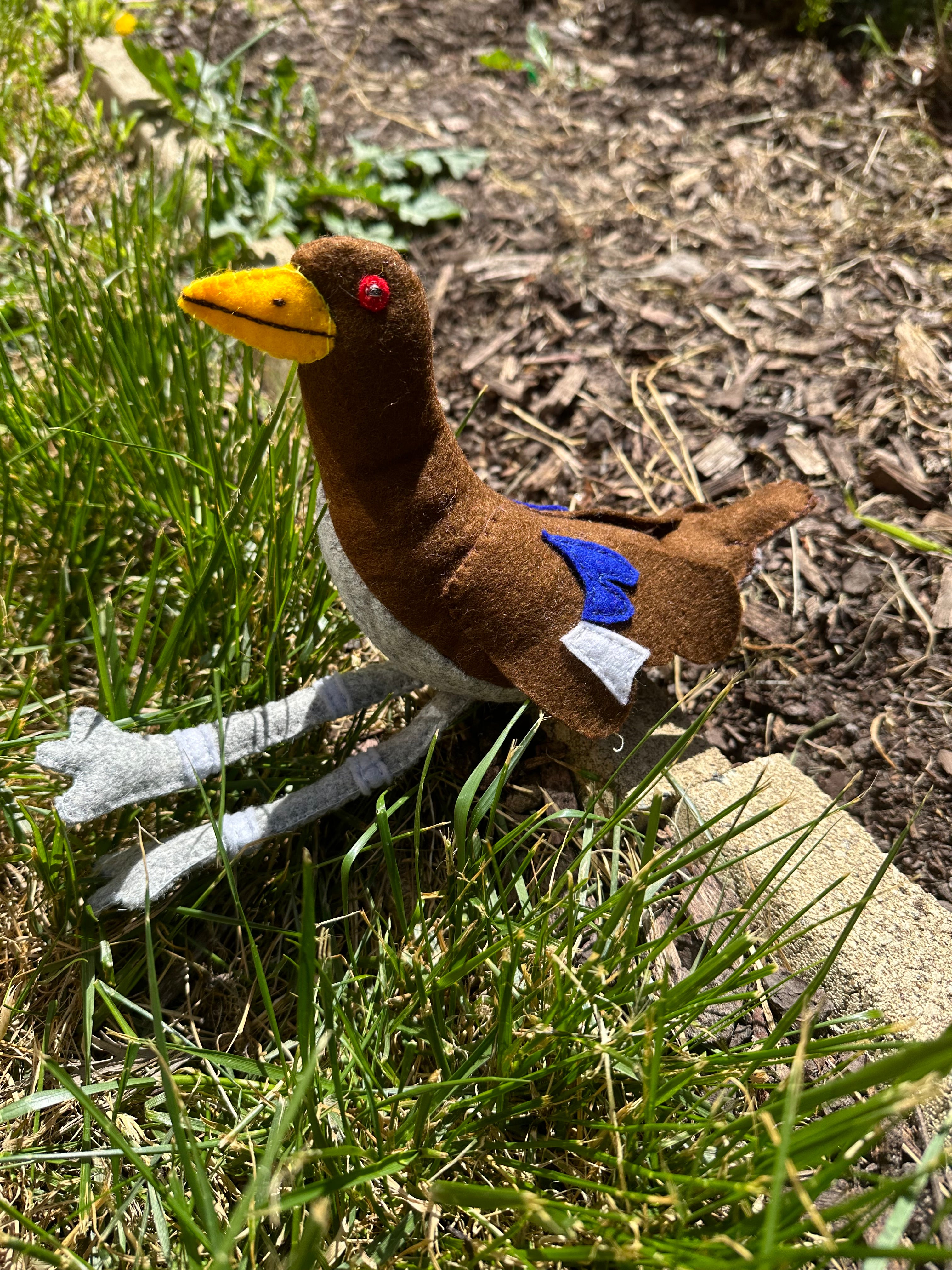 Turbo chook soft toy made from felt