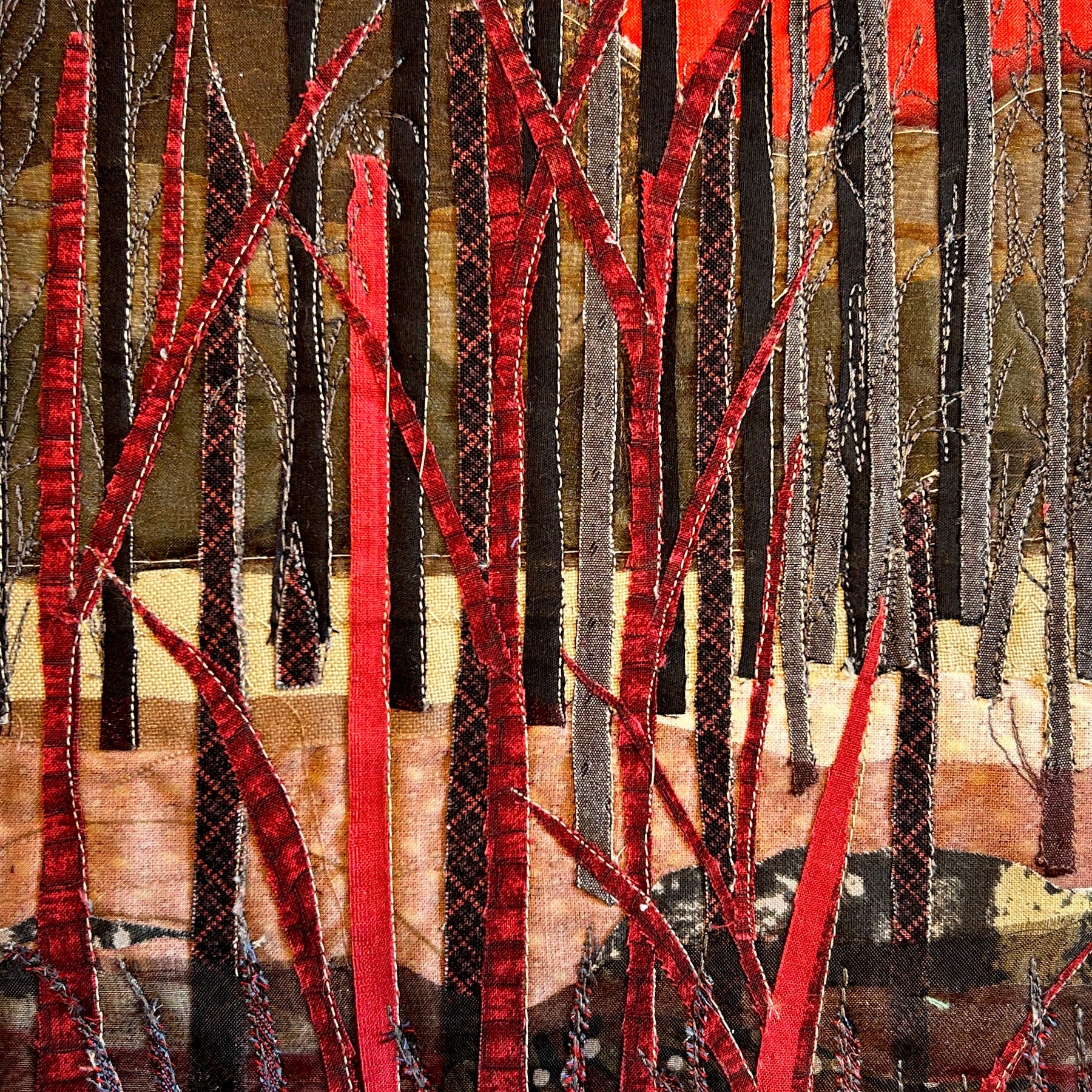 Textile Artwork - 'The Pyrenees'