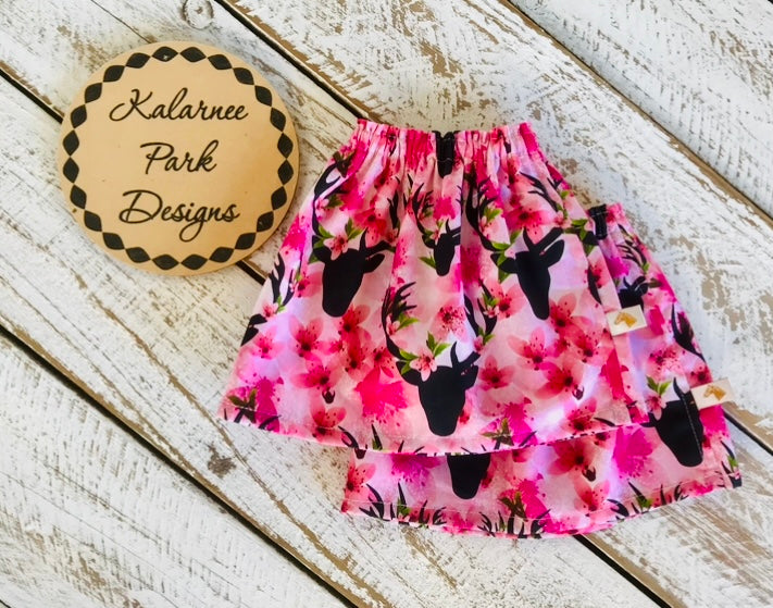 “Floral Deer Skulls" Adult Size and Kids Size Sock Savers