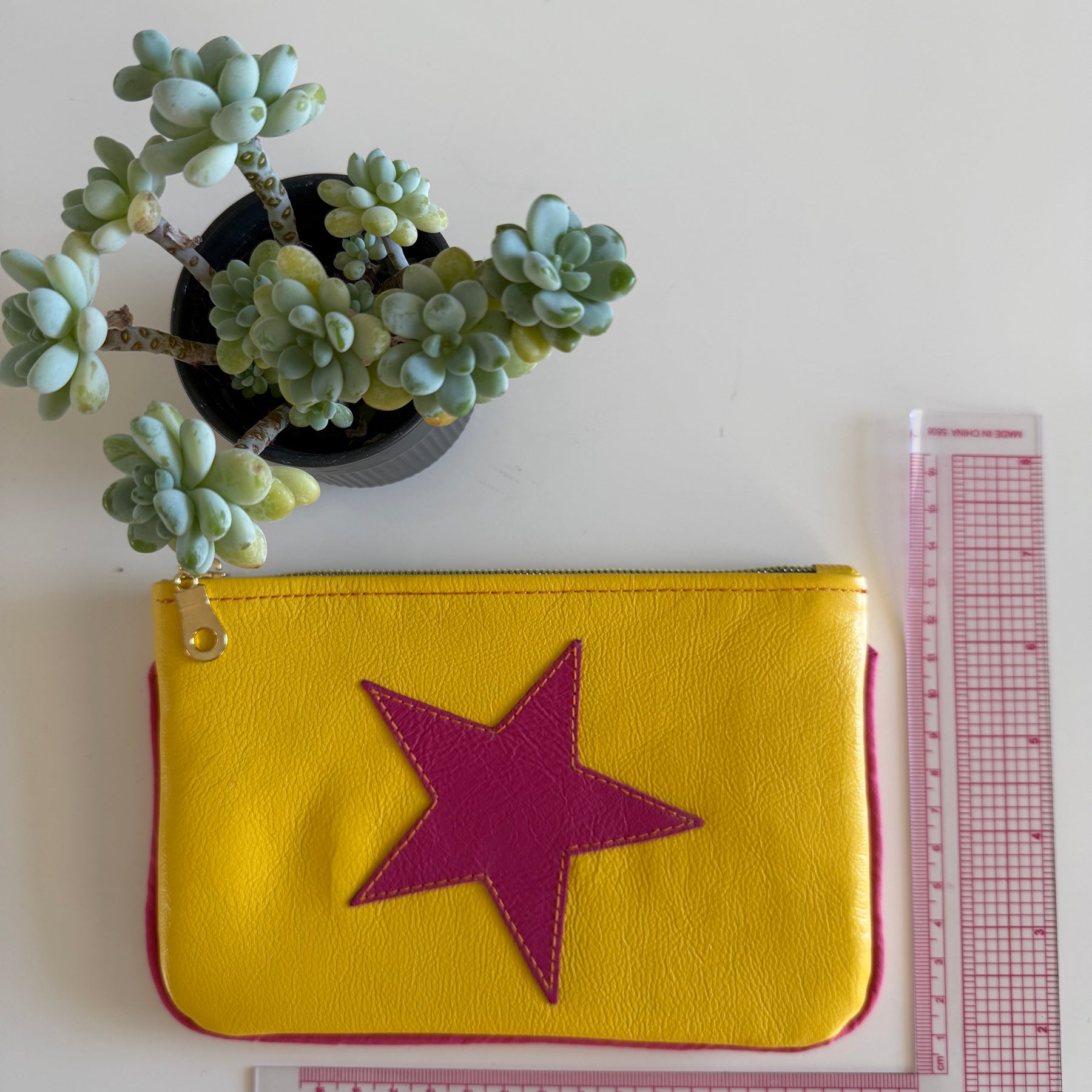 Makeup bag / pencil case ‘Pink star’
