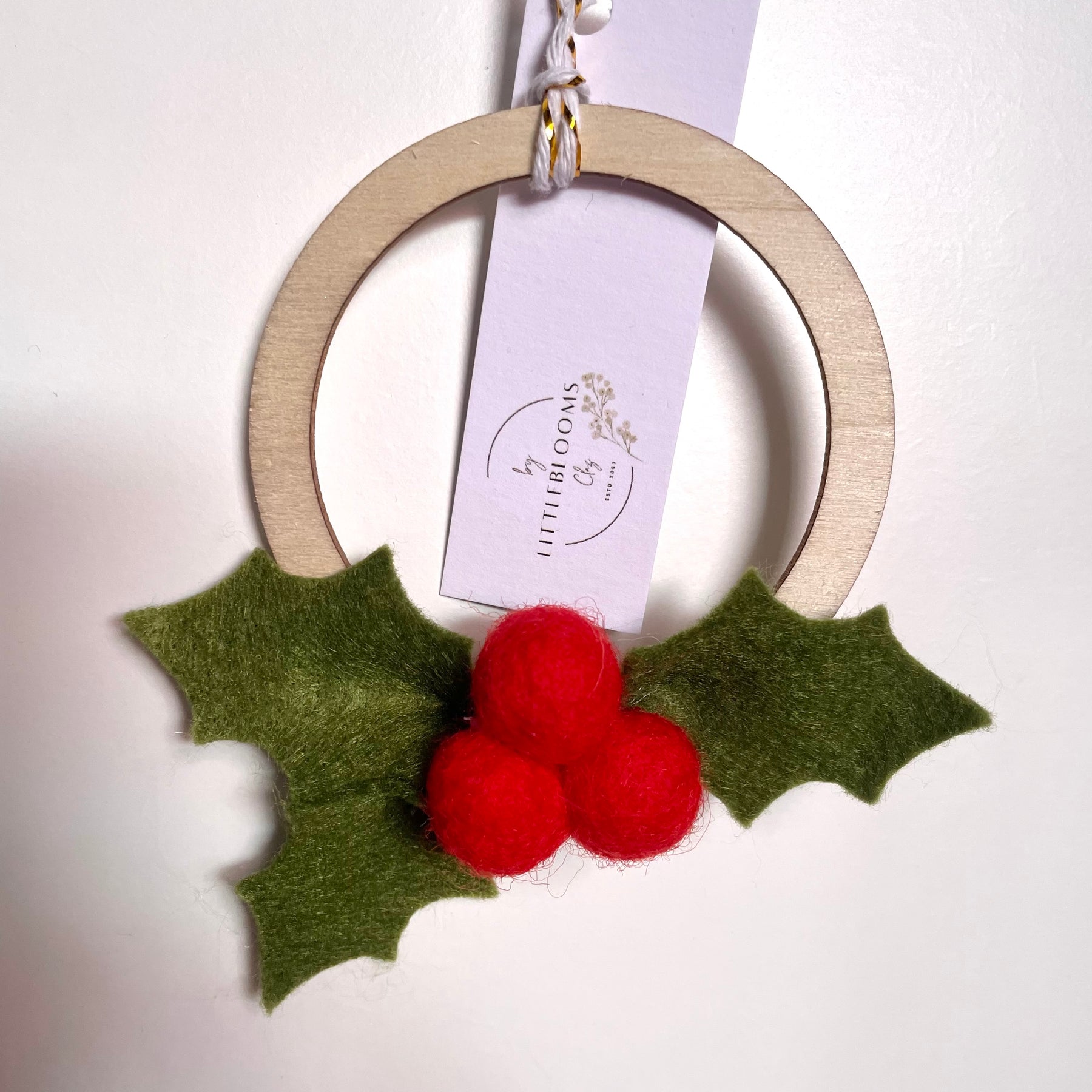 Felt Christmas Wreath Ornaments