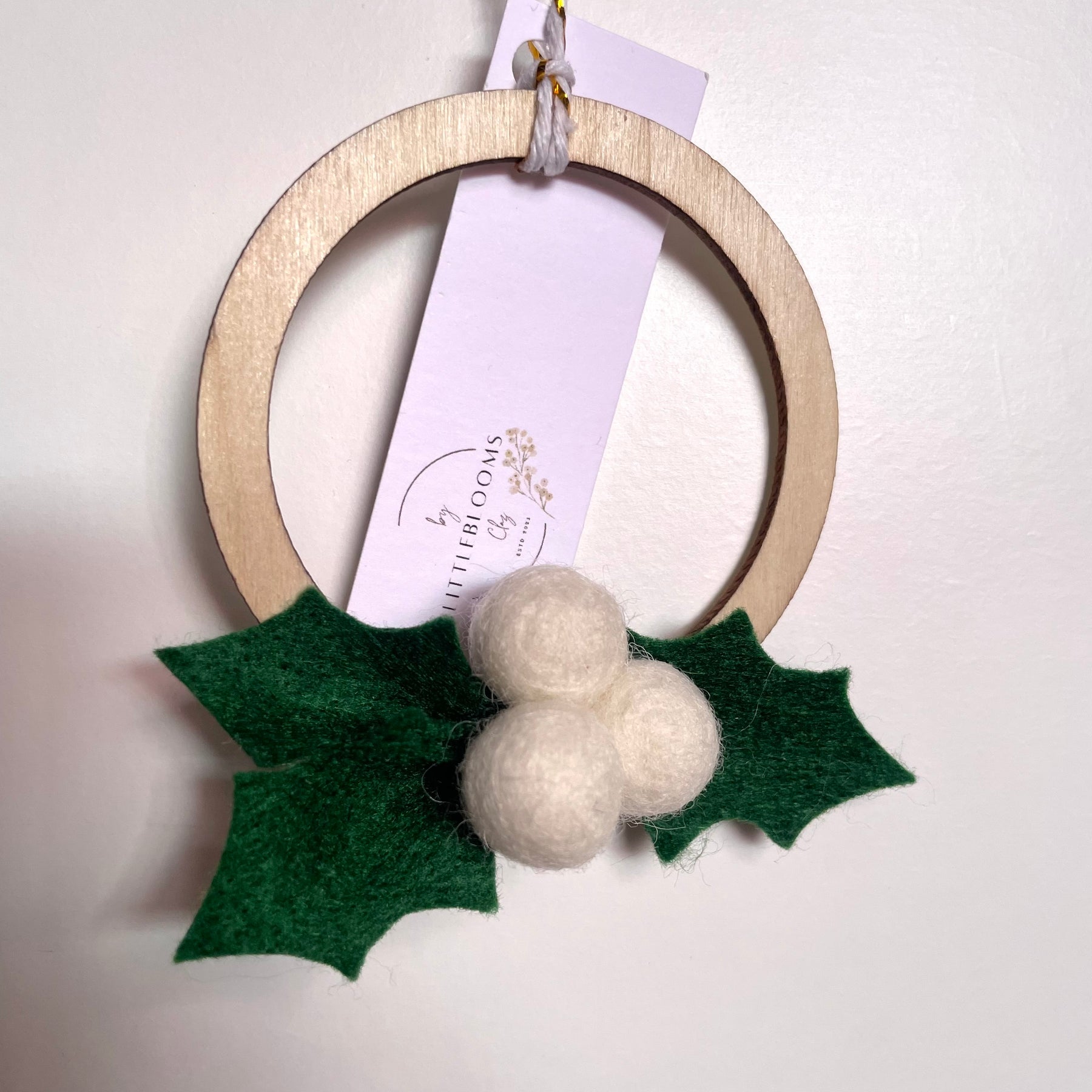 Felt Christmas Wreath Ornaments