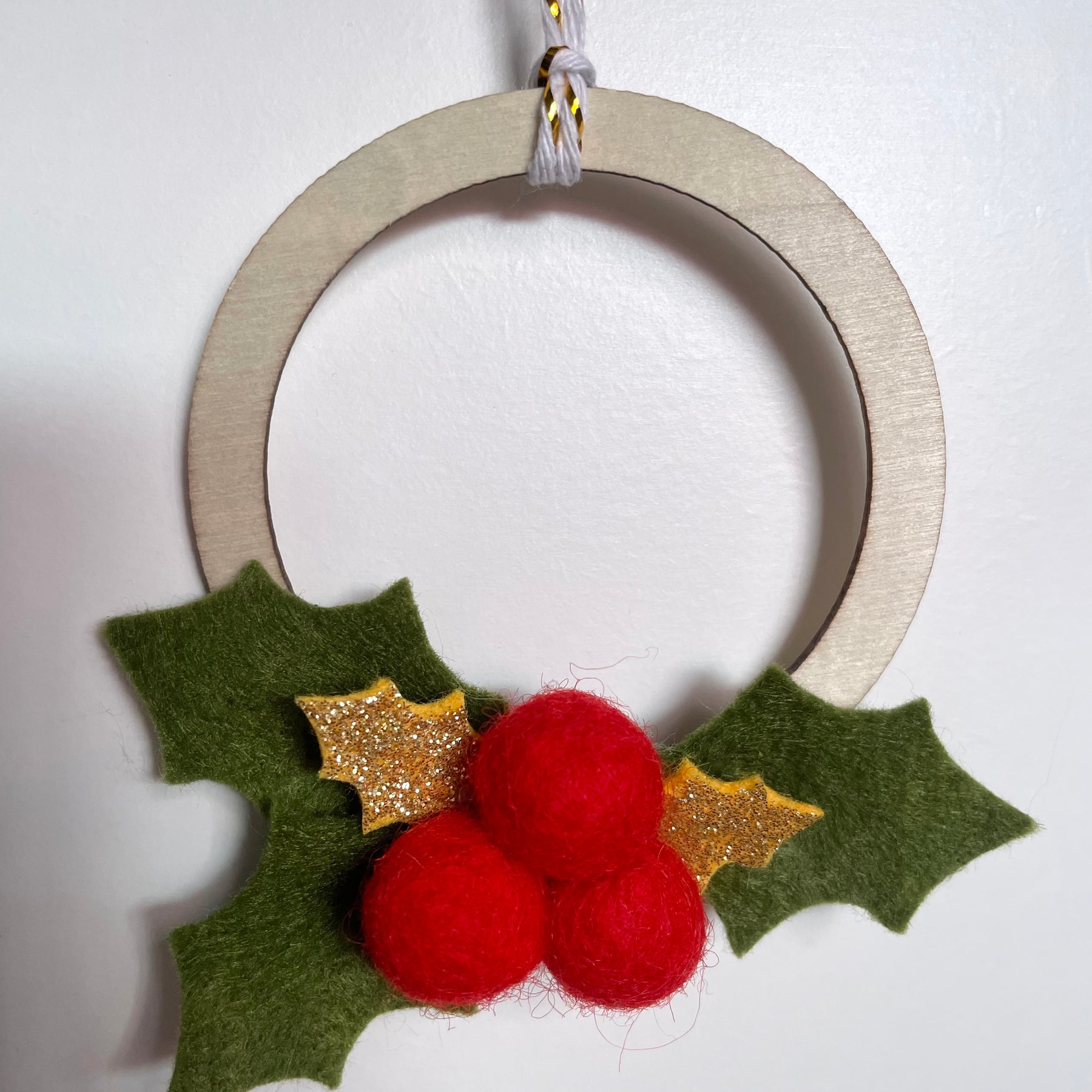 Felt Christmas Wreath Ornaments