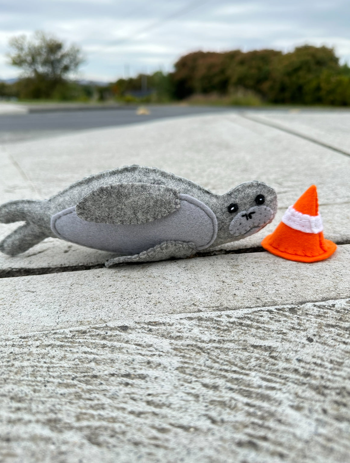 Neil the Seal soft toy with colouring book