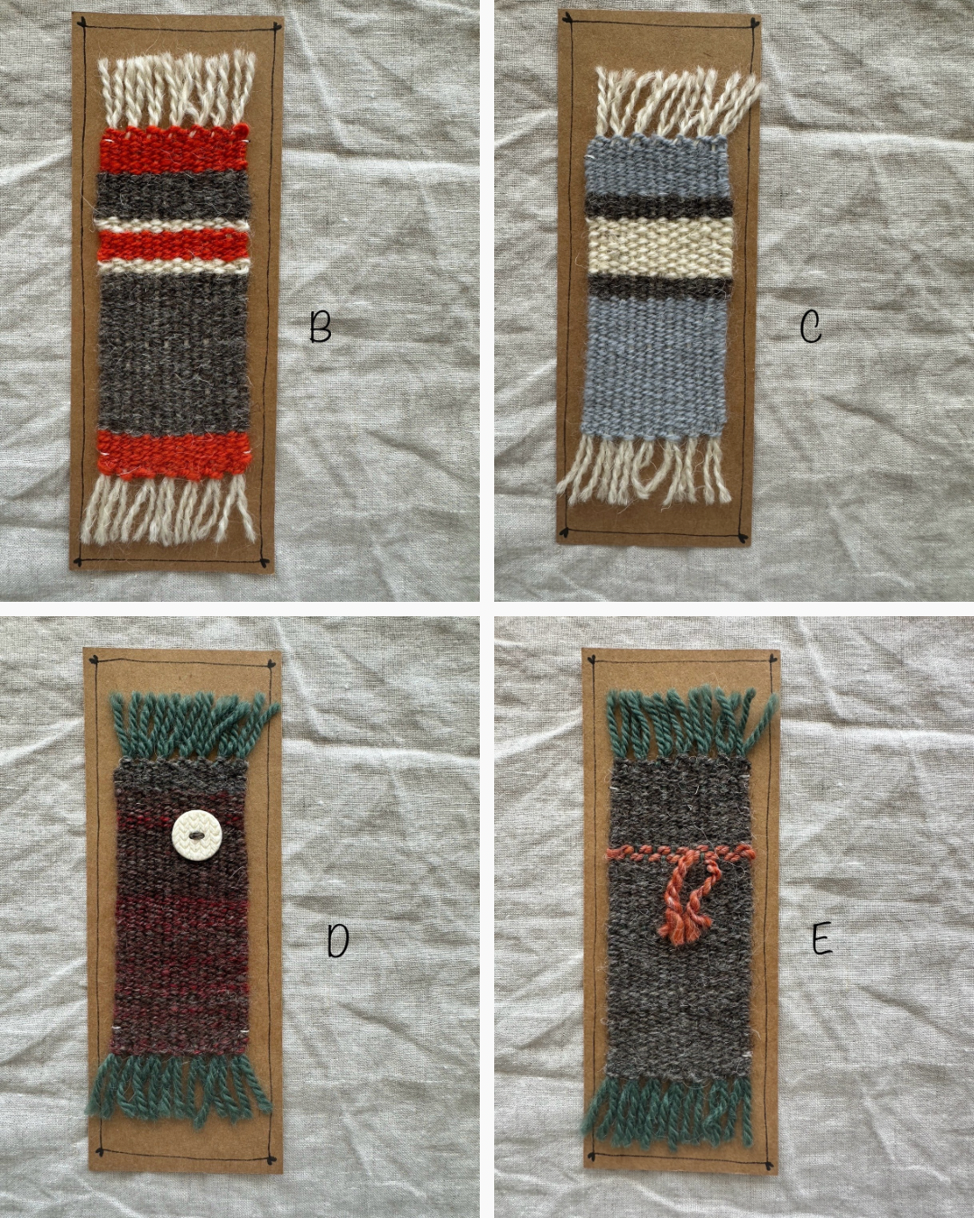 Handspun Woven Bookmarks