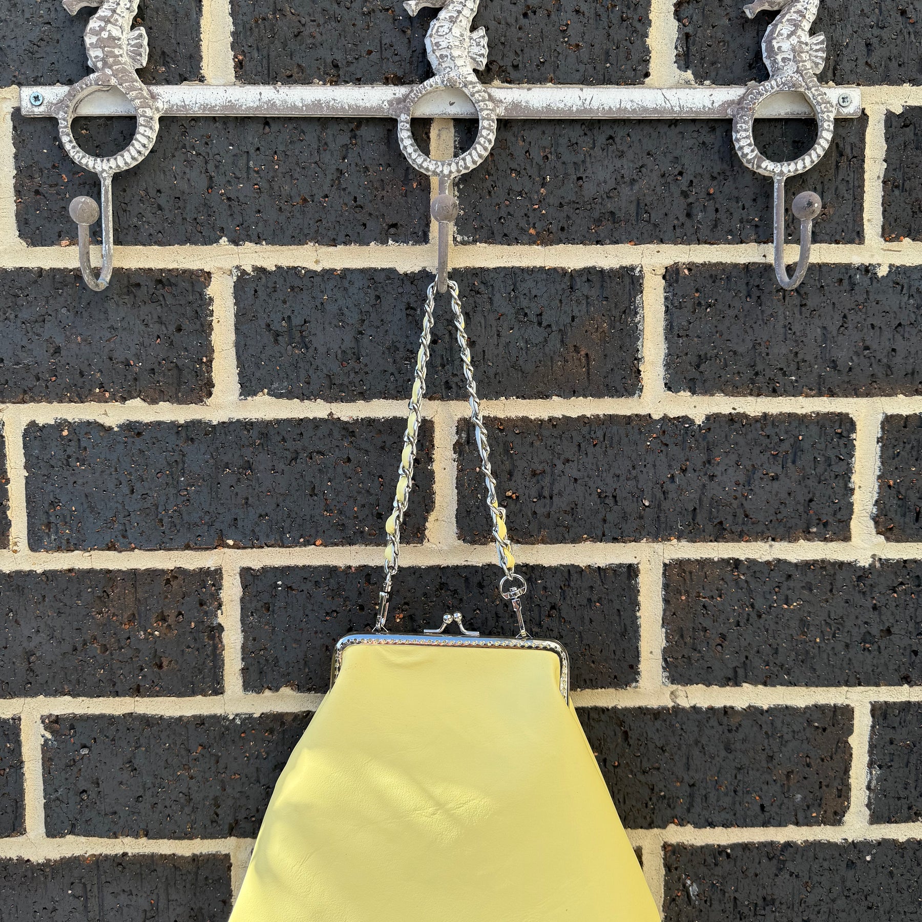 Metal frame ‘Banana lollipop’ purse