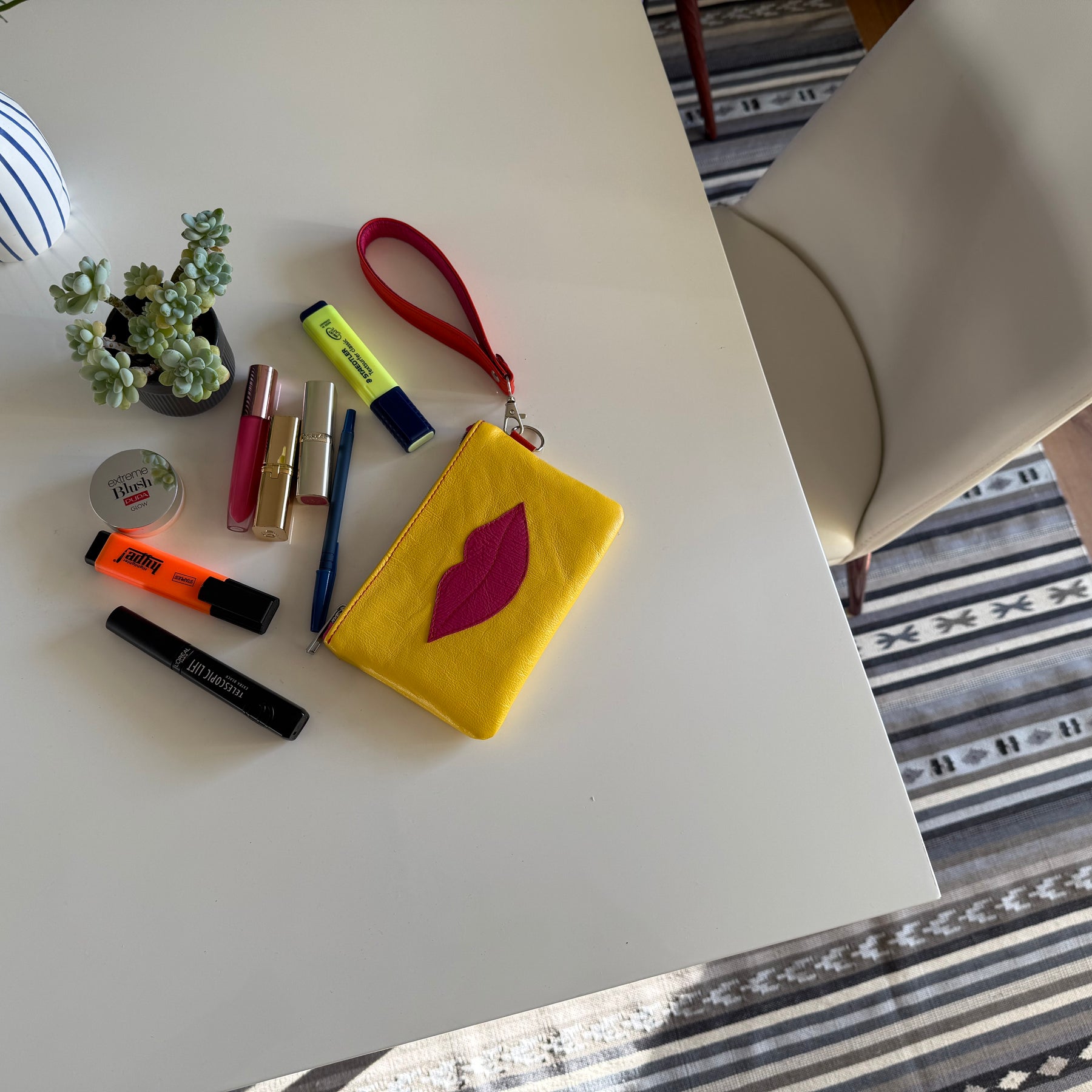 Mini ‘Lippy’ wristlet clutch/ pouch