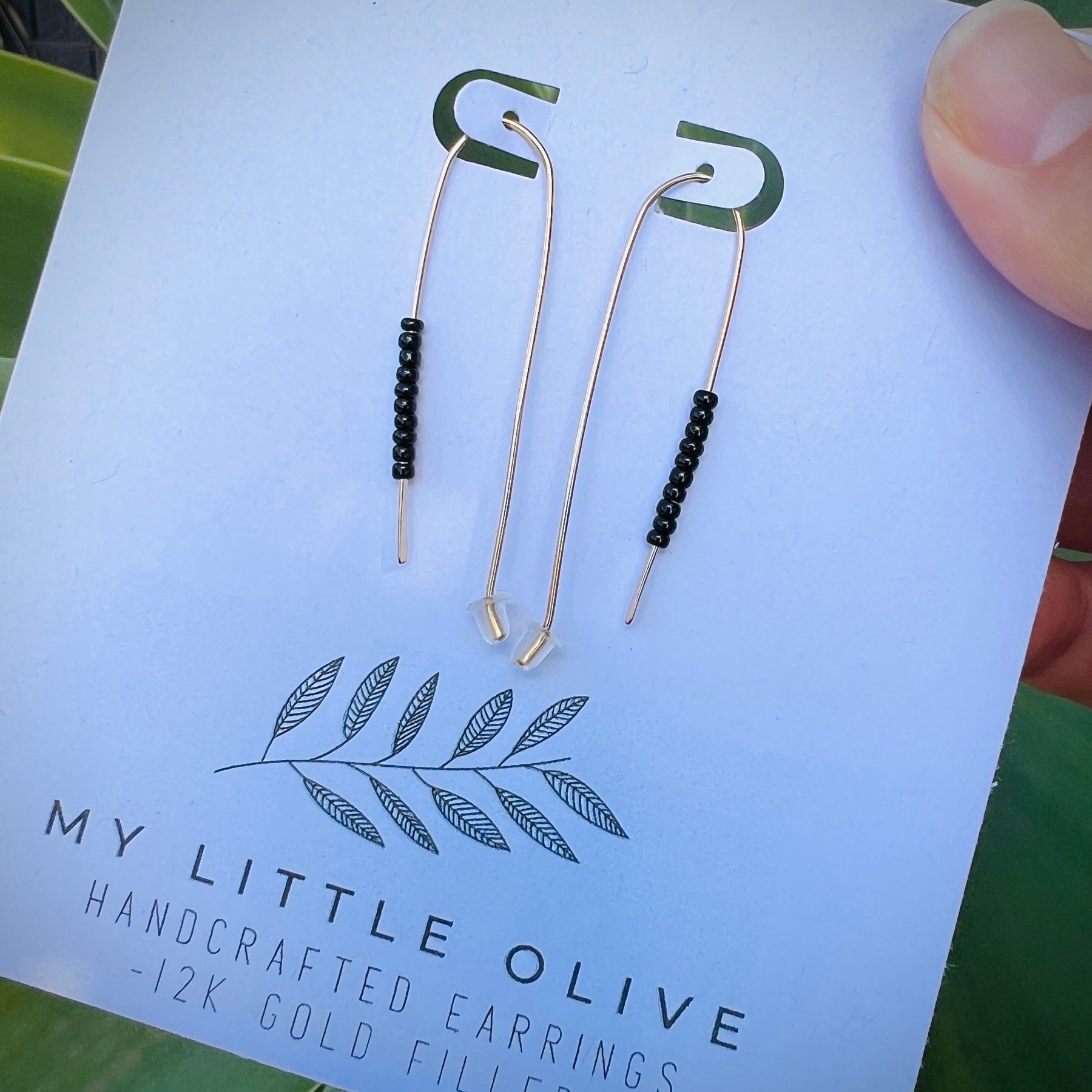 Handmade Boho inspired bead drop earrings in Gold | Rose Gold | Silver