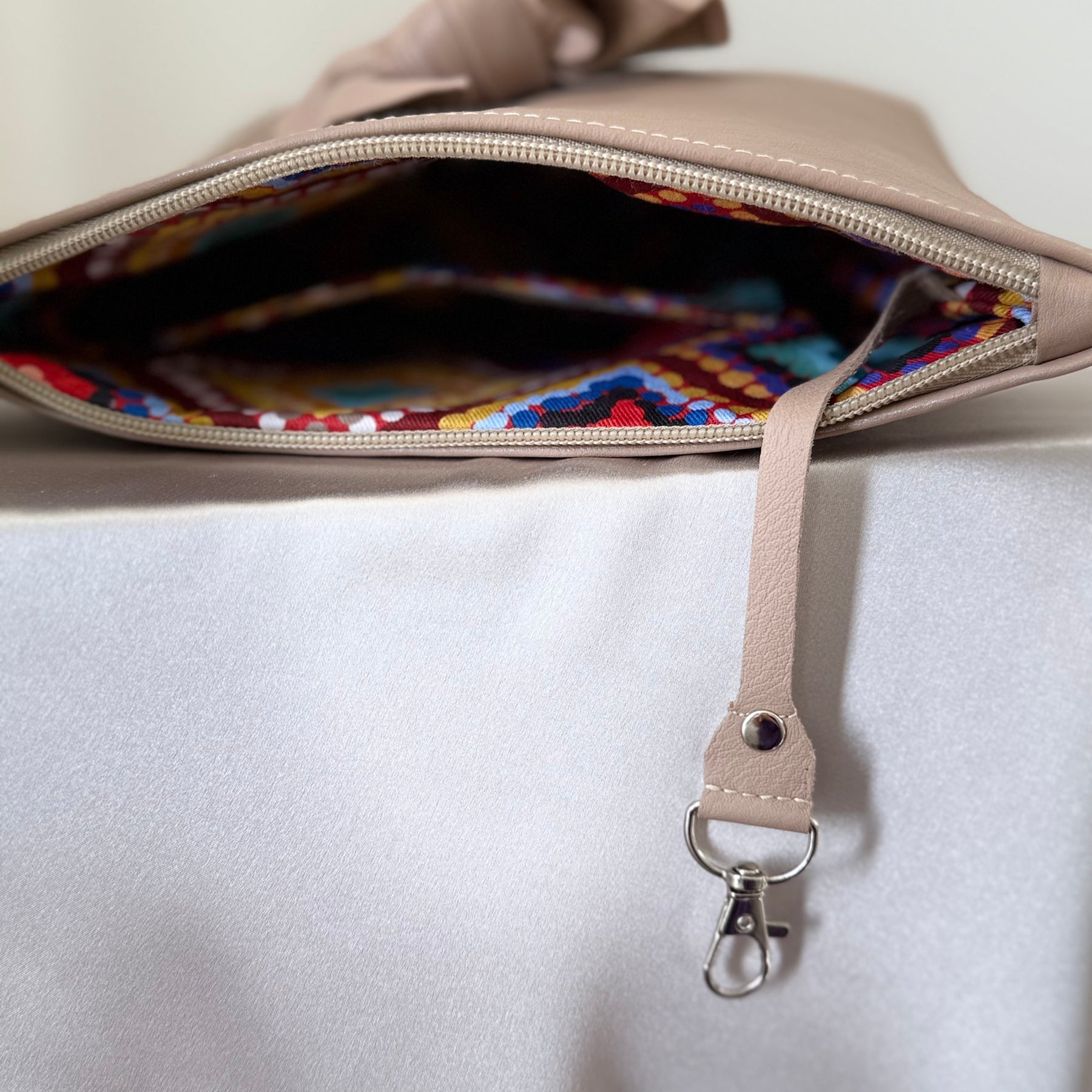 Leather bow clutch / purse