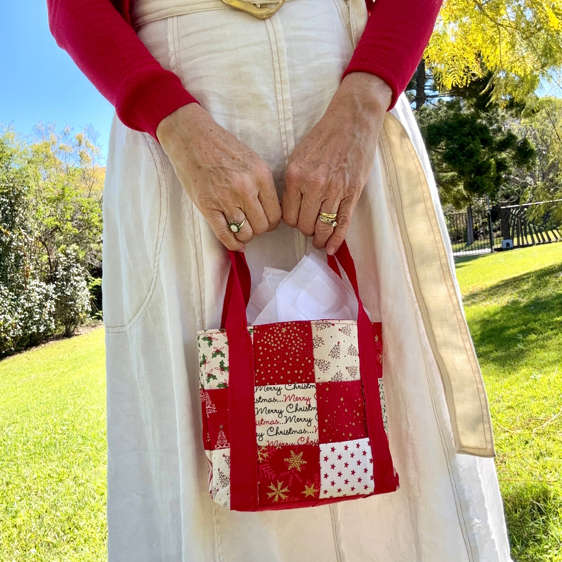 Sustainable  Christmas Gift & Keepsake lined Bags