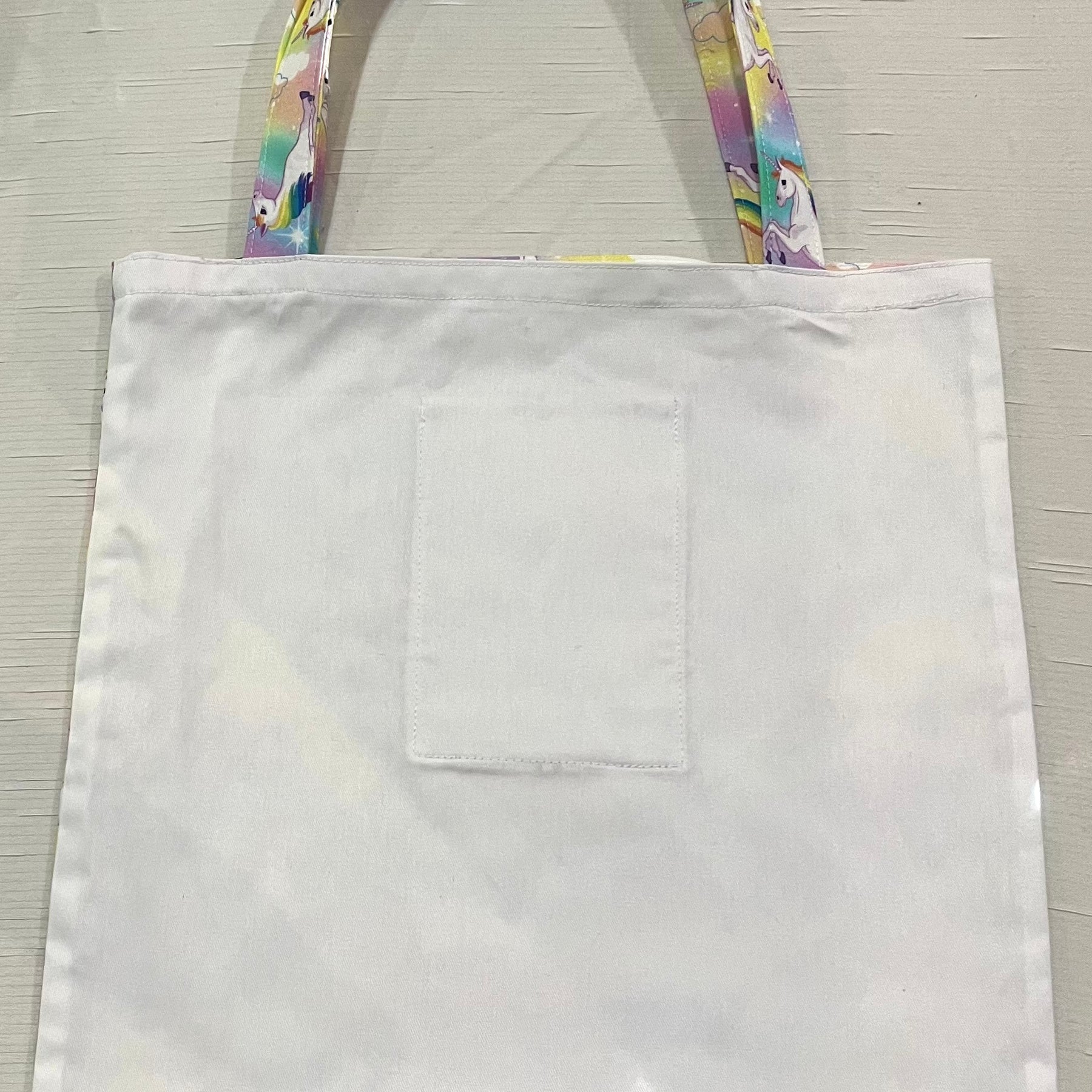 Rainbow unicorns library/shopping bag