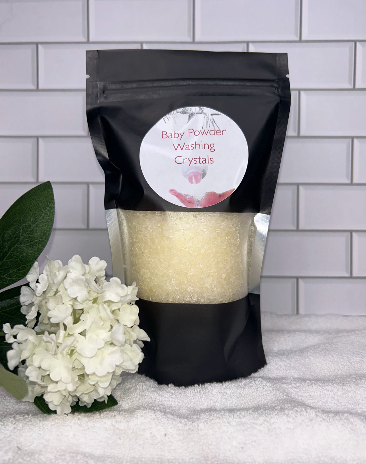 Handmade Washing Crystals | Baby Powder Fragrance | Natural Fabric Softener Alternative