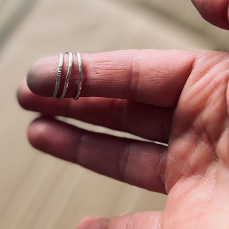 Sterling Silver Textured Stacker Ring