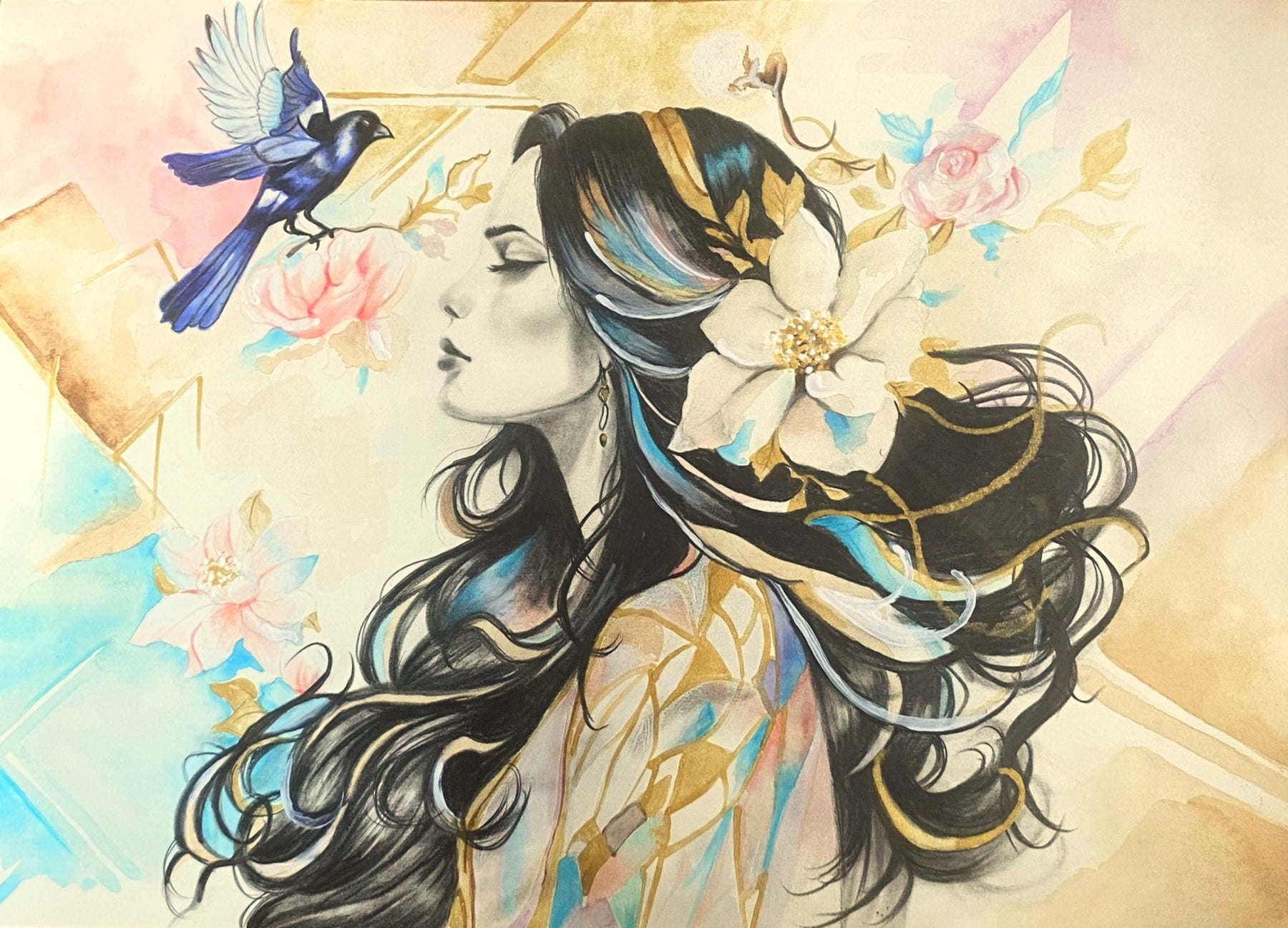 Valentina - Handdrawn Print of Original Art