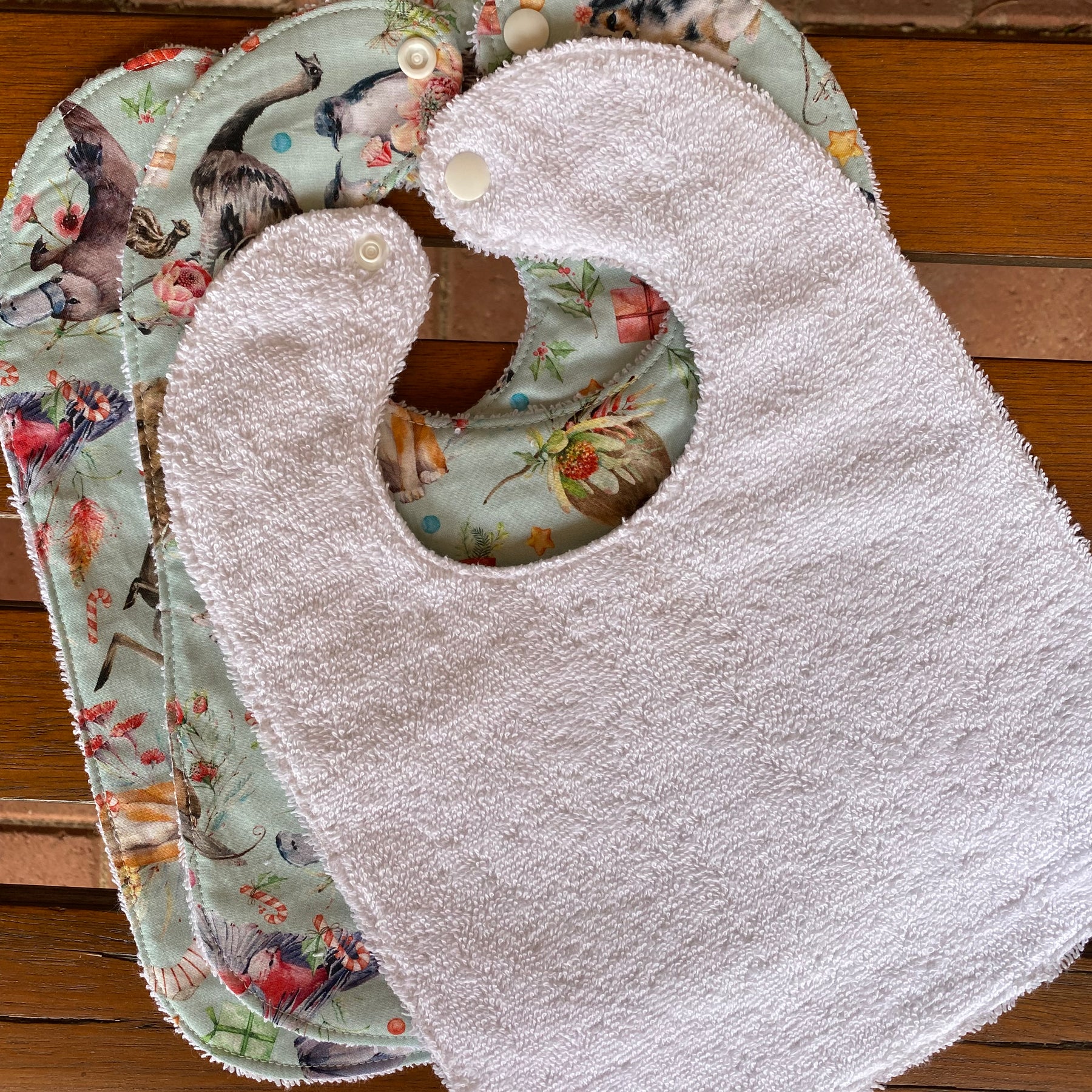 Baby bib Australiana Christmas