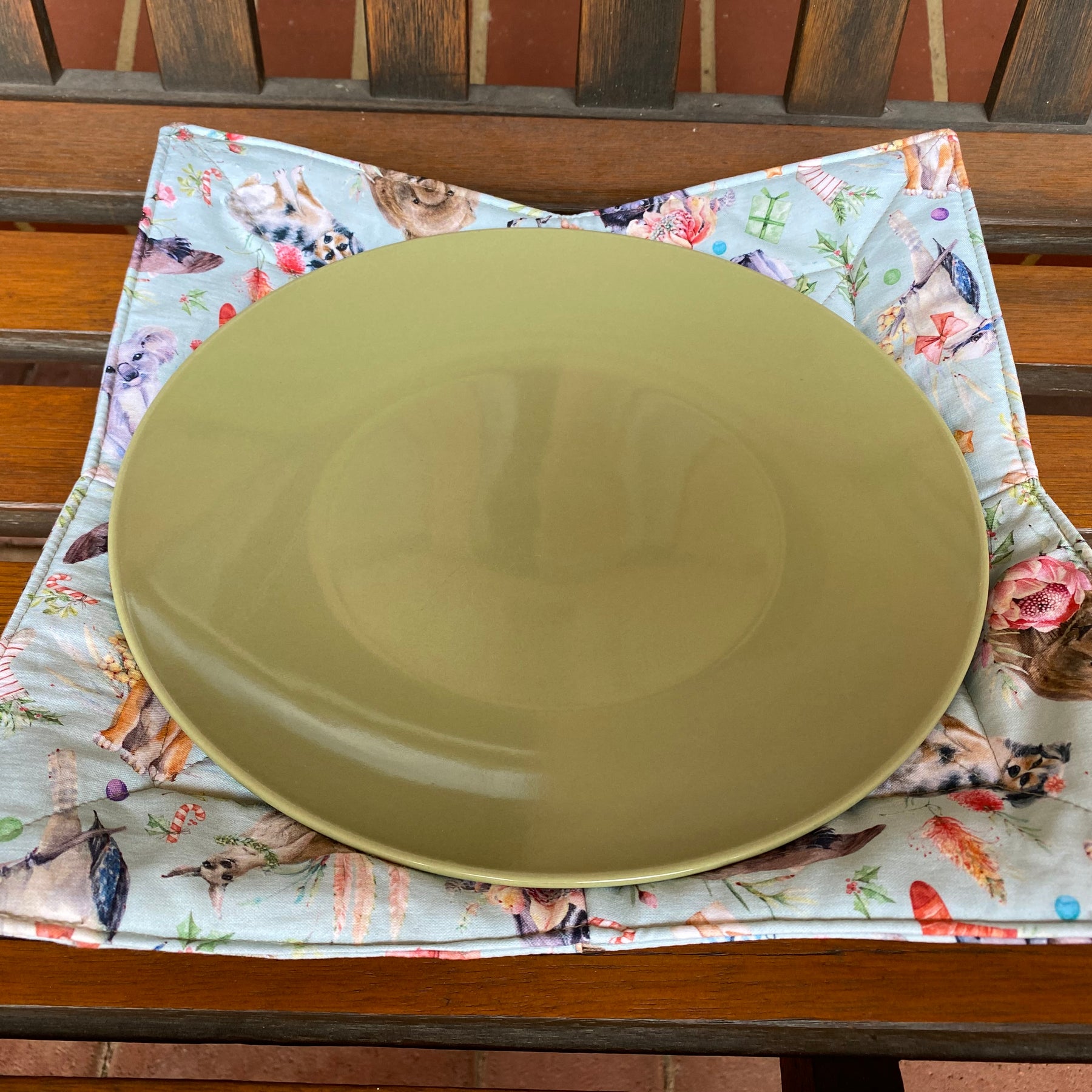 Microwave Plate Cozies Australiana Christmas