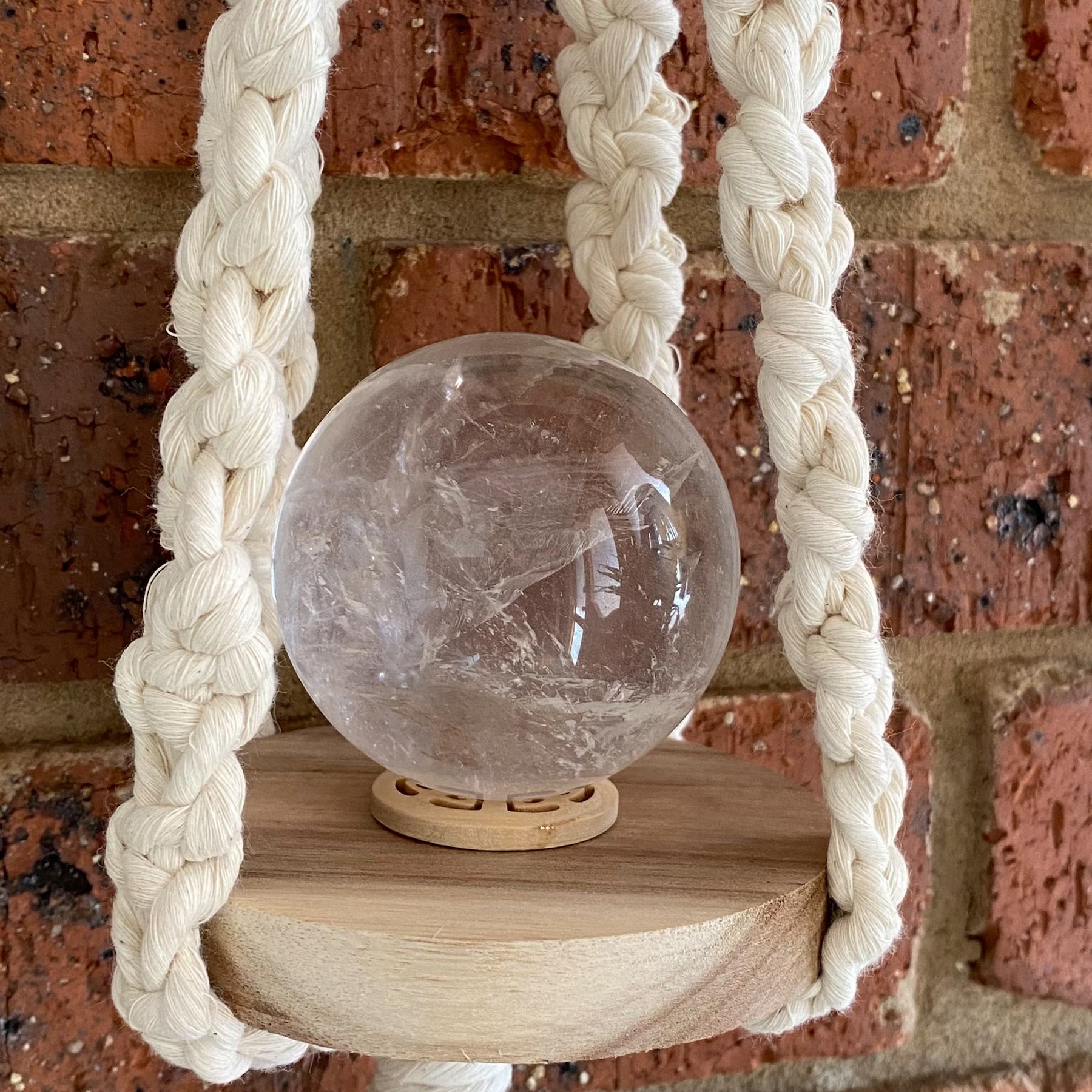 Macrame Mini Round Hanging Shelf Multi Purpose + Free Gift