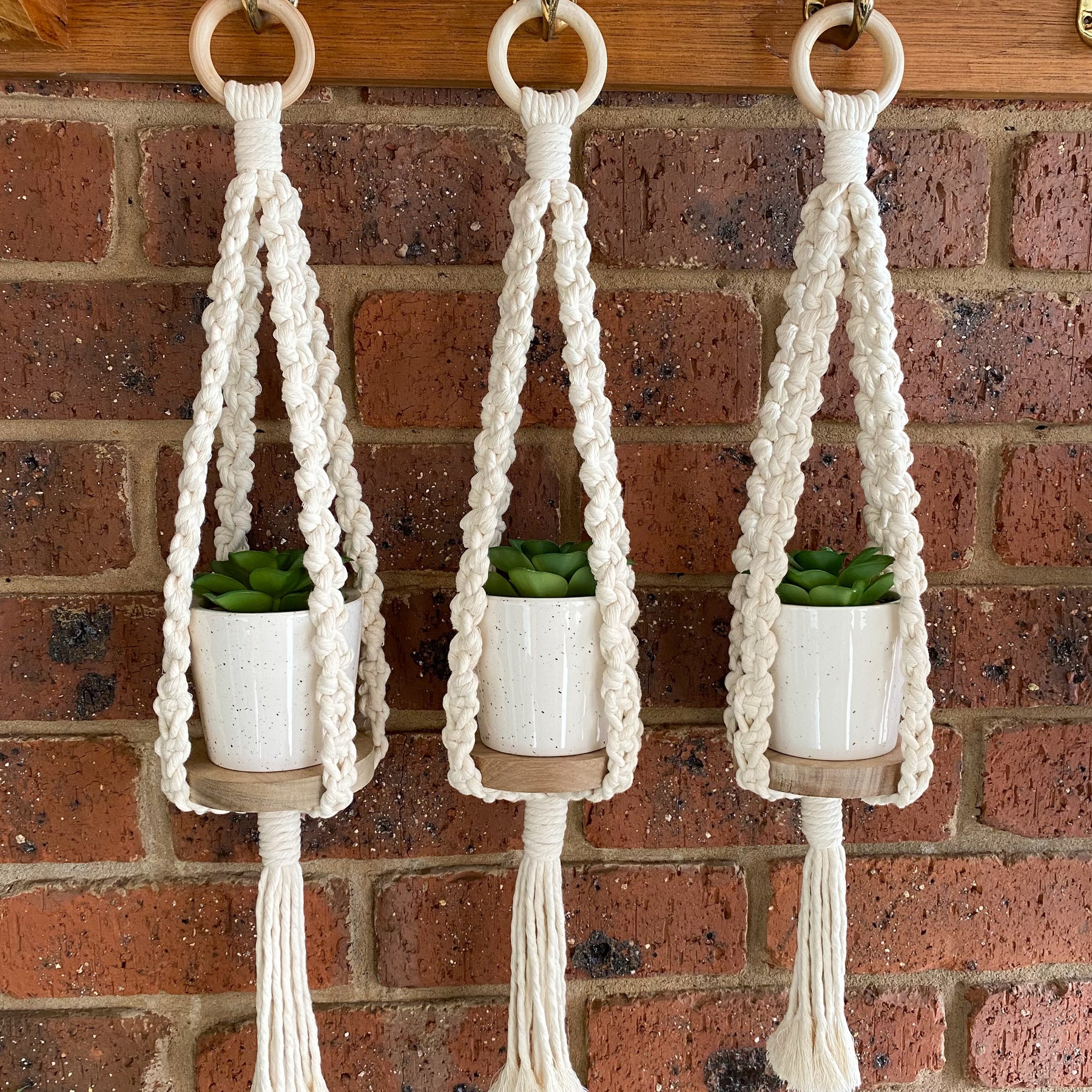 Macrame Mini Round Hanging Shelf Multi Purpose + Free Gift