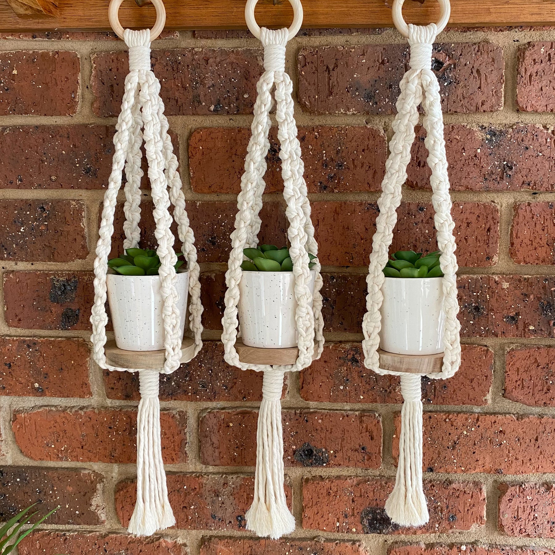 Macrame Mini Round Hanging Shelf Multi Purpose + Free Gift