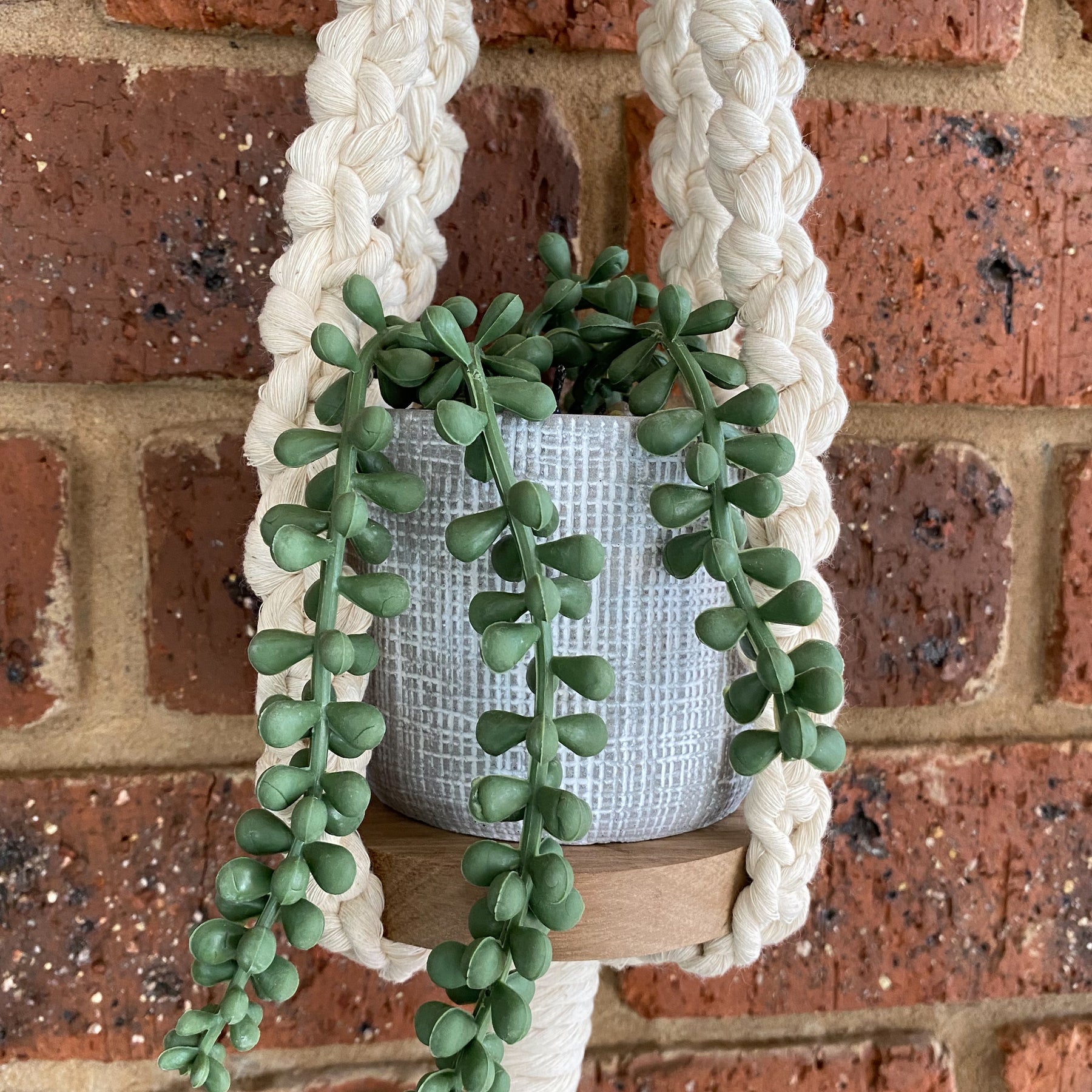 Macrame Mini Round Hanging Shelf Multi Purpose + Free Gift