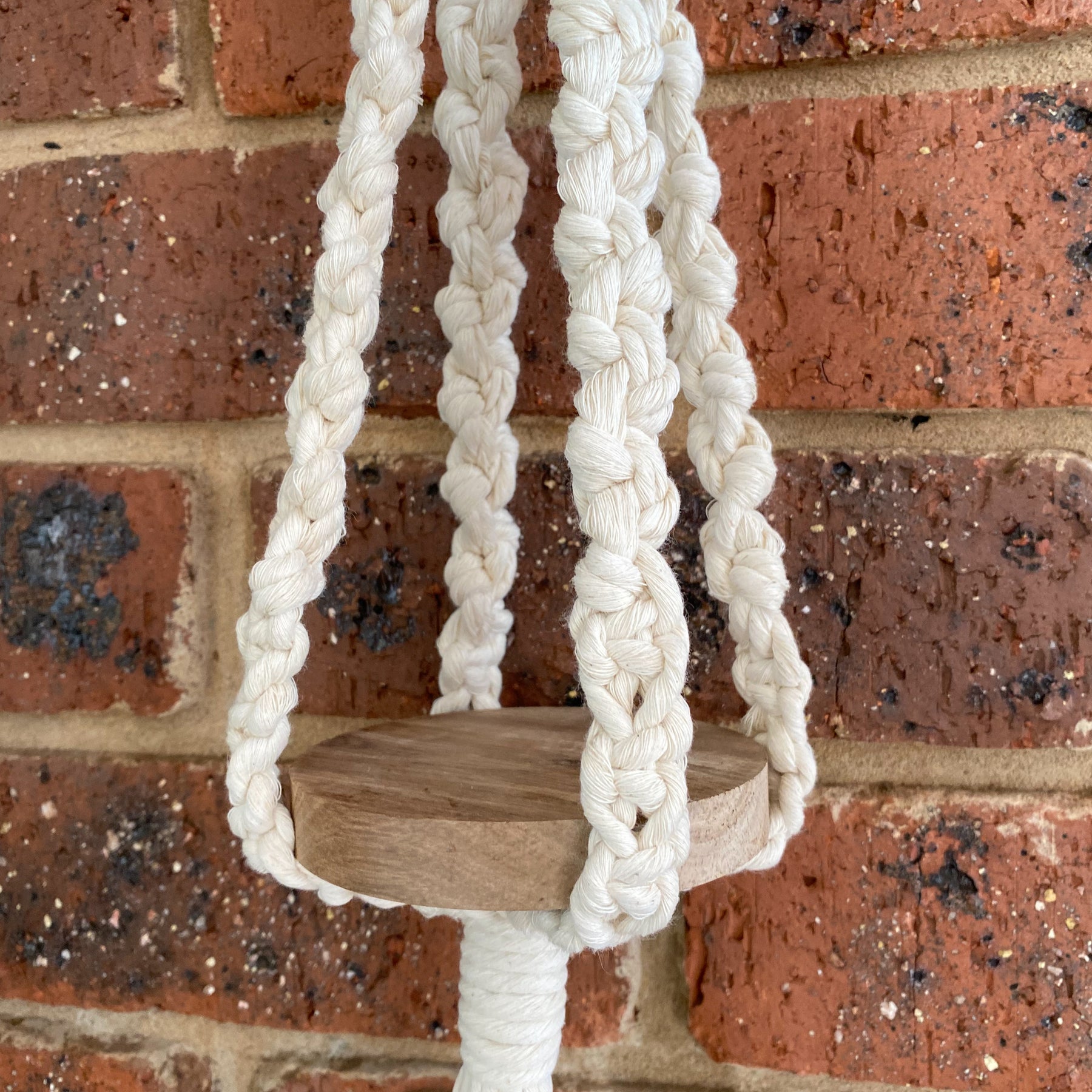 Macrame Mini Round Hanging Shelf Multi Purpose + Free Gift