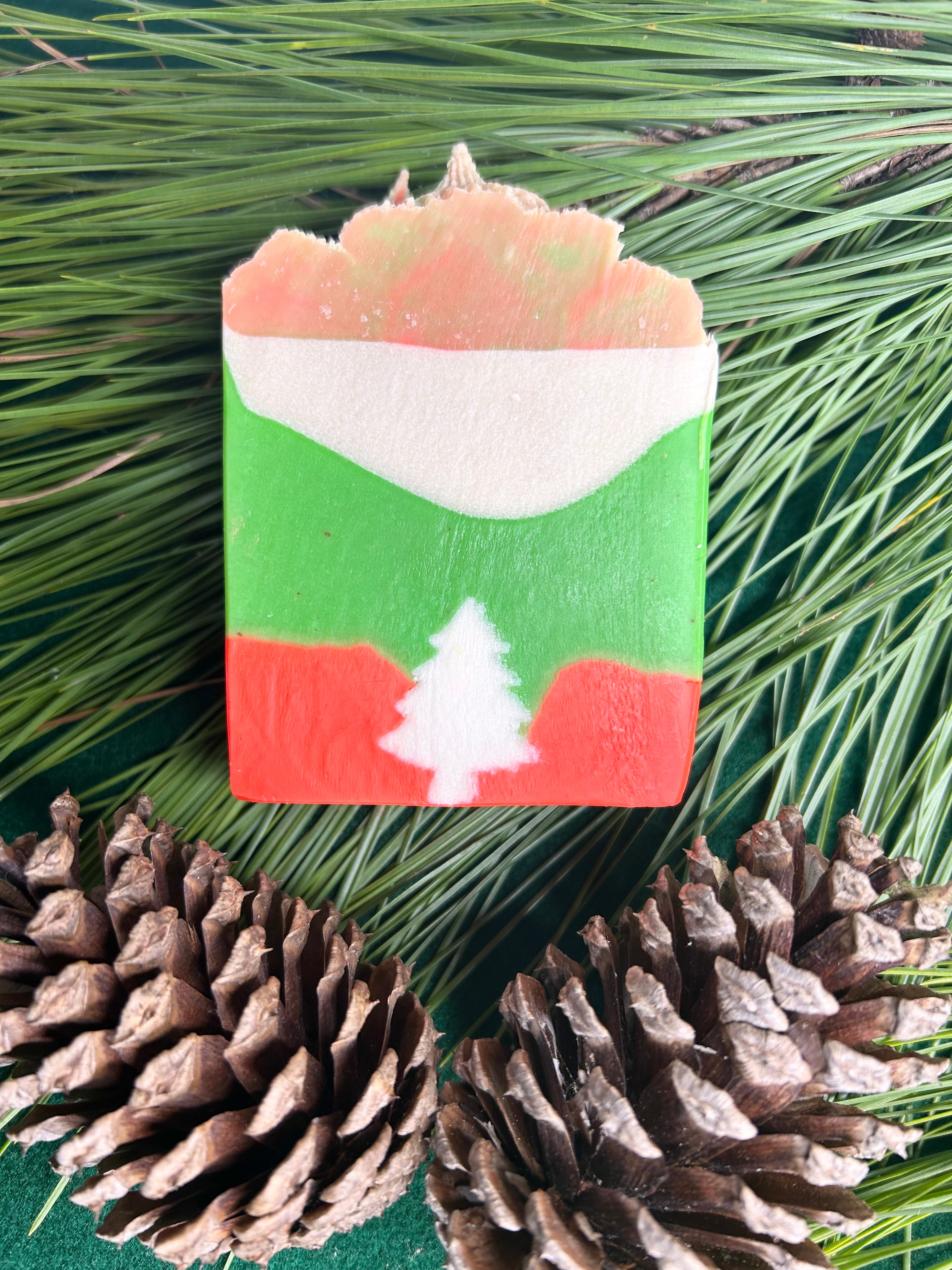 Handmade Christmas Soap | Pine Pollen | Shea Butter | Natural & Gentle Formula