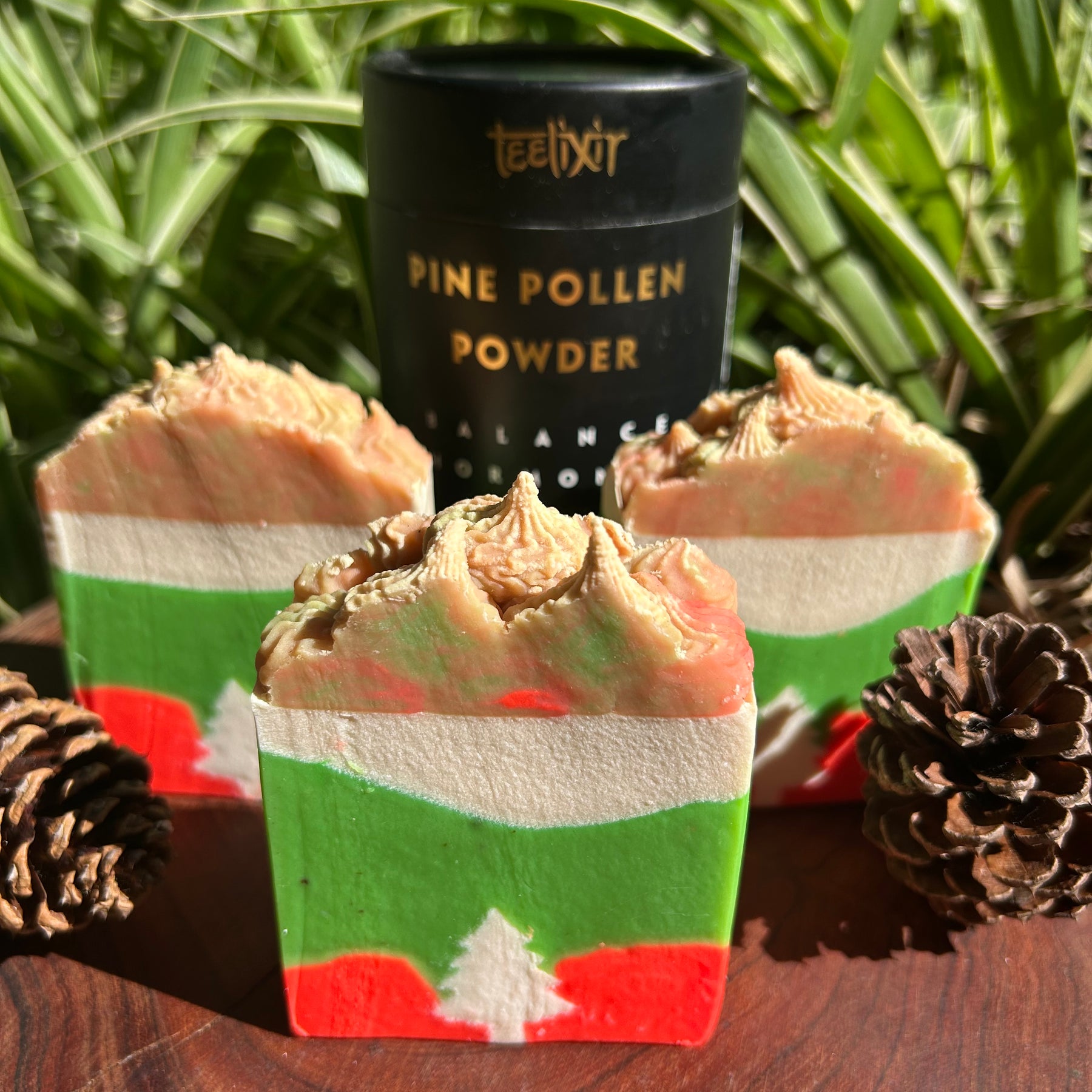 Handmade Christmas Soap | Pine Pollen | Shea Butter | Natural & Gentle Formula