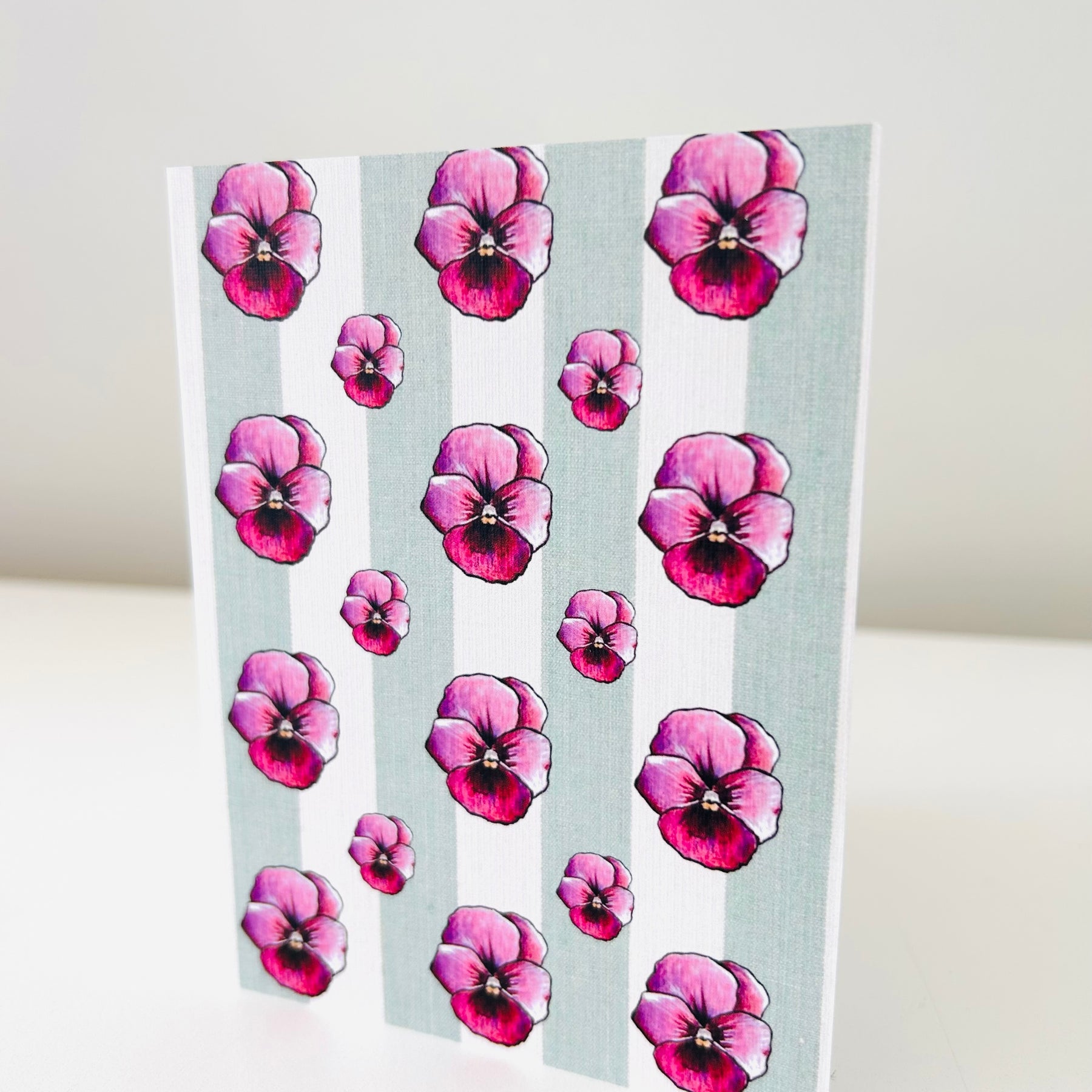 Greeting Card - Viola Sage Stripe