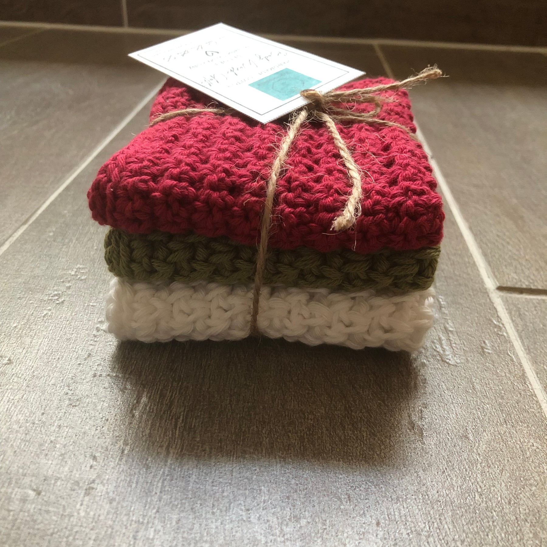 Reusable Wash Cloths - Set 3 - Cotton