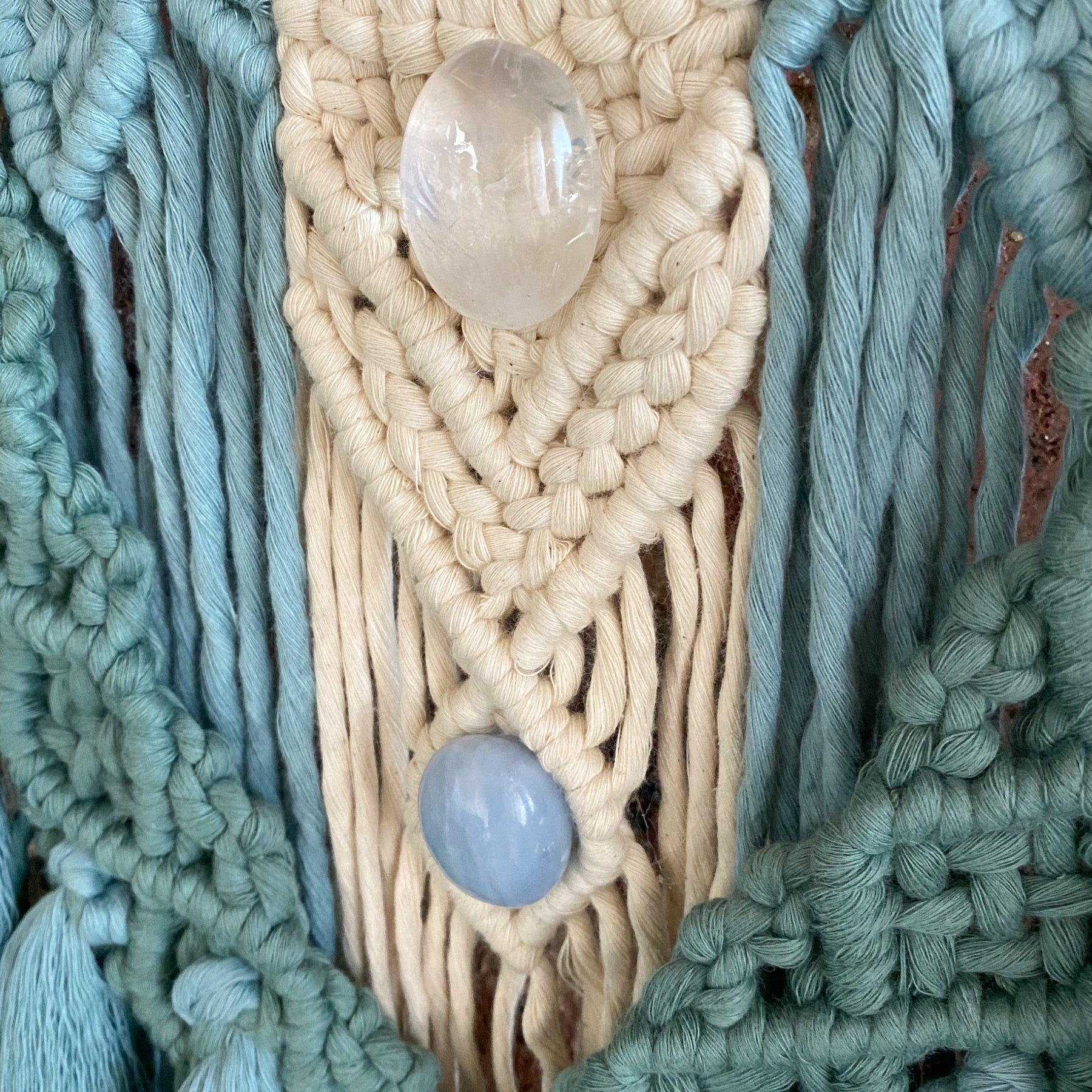 Macrame Crystal Moon Phase Wall Hanging