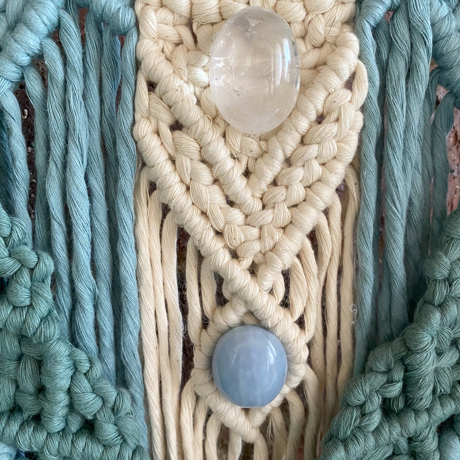Macrame Crystal Moon Phase Wall Hanging