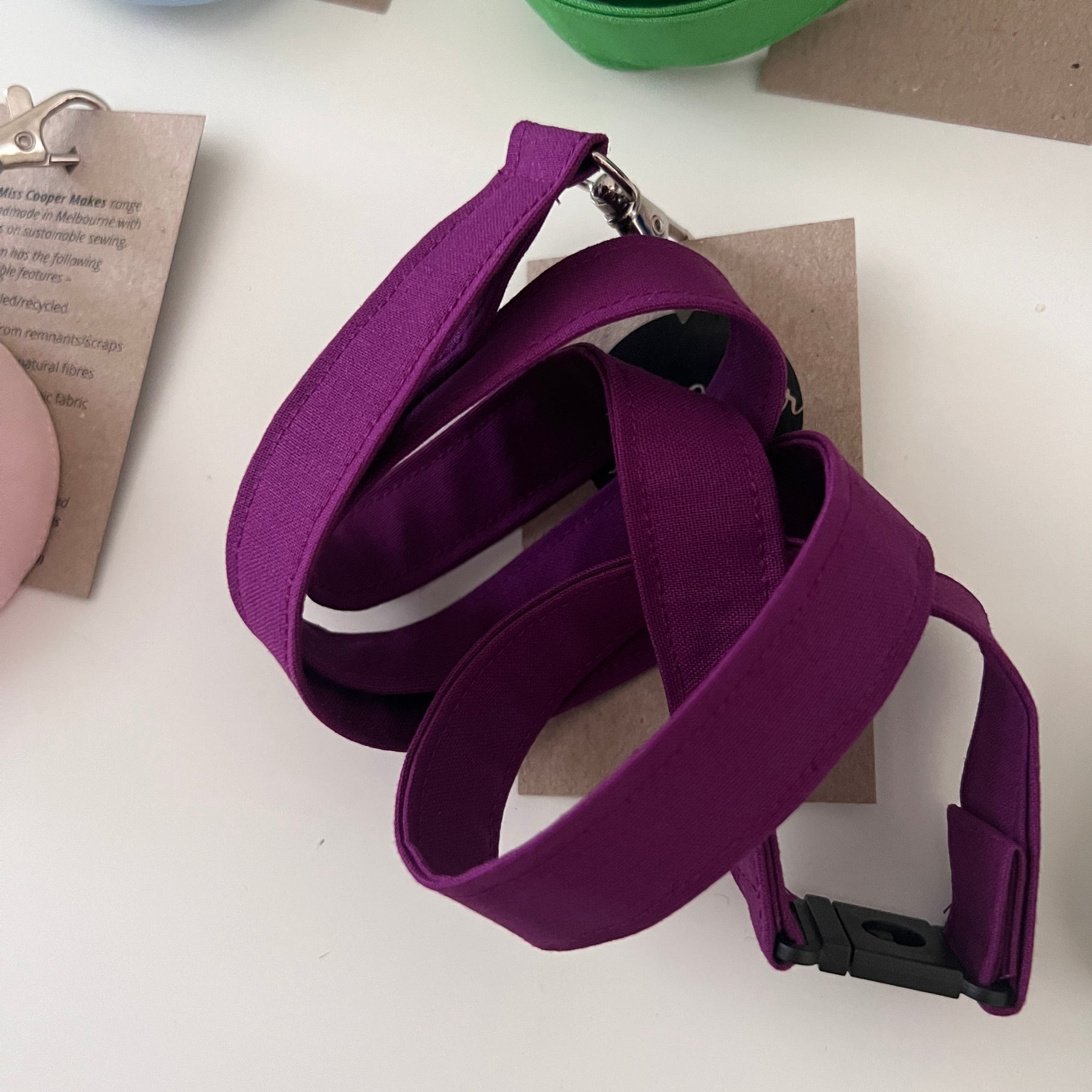Fabric Lanyards - Solid Colours -with quick-release safety clasp