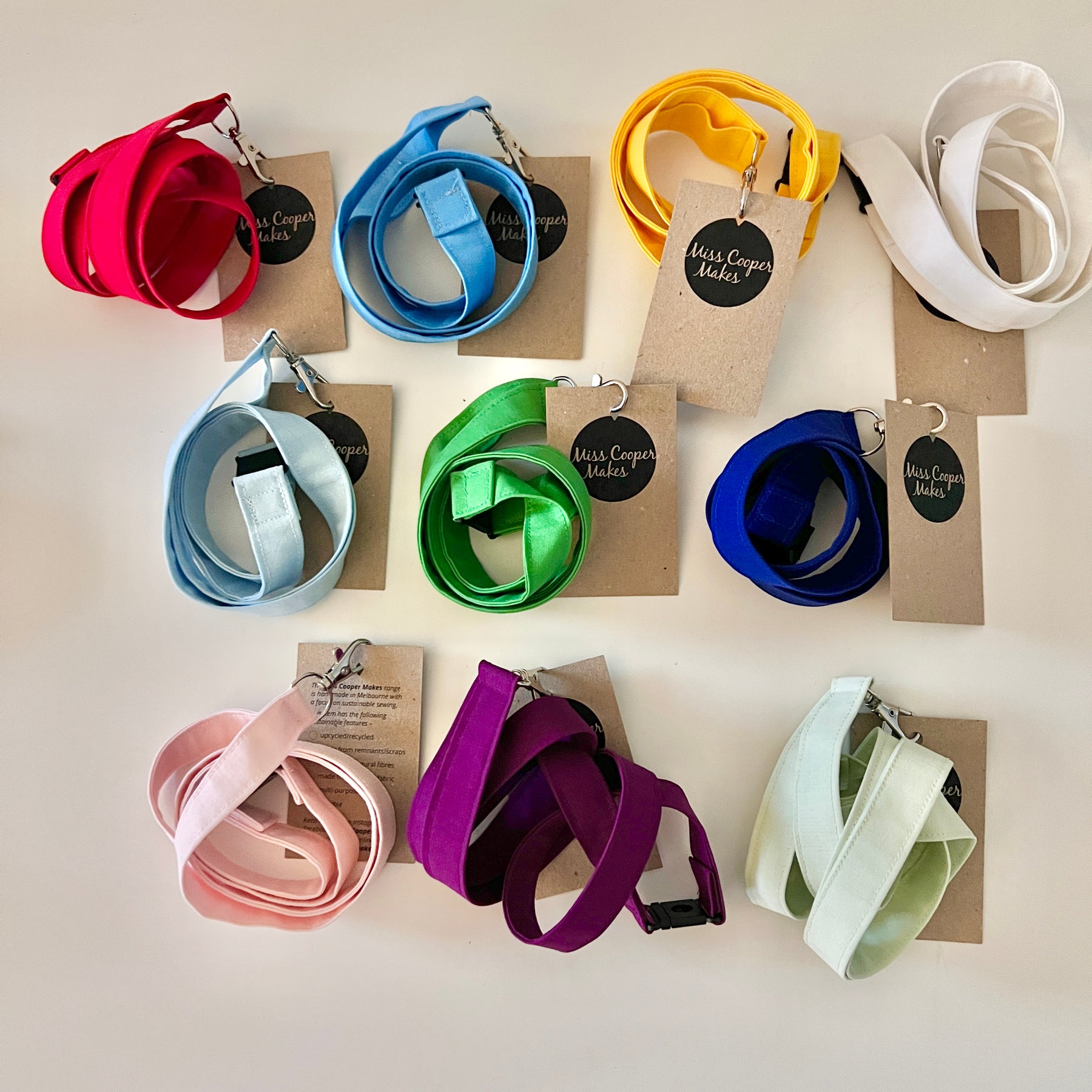 Fabric Lanyards - Solid Colours -with quick-release safety clasp