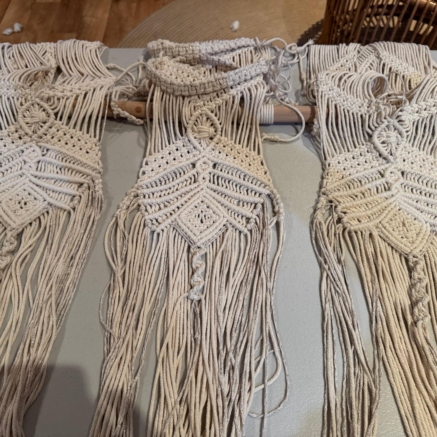 Macrame 4 Hats & 5-10 Caps Hanger