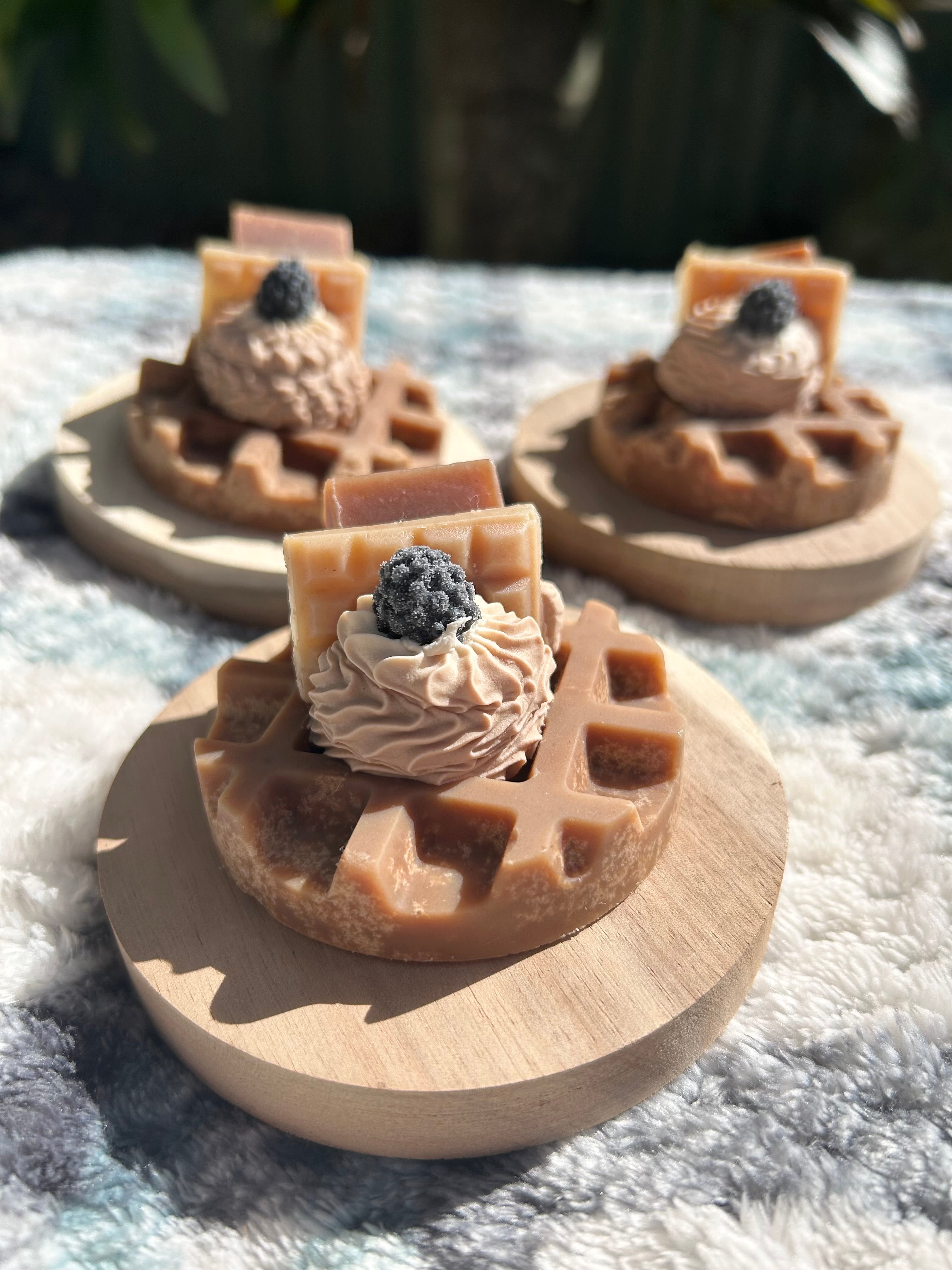 Handmade Chocolate Waffle Soap | Unique Dessert Gift | Artisan Skincare | Vegan