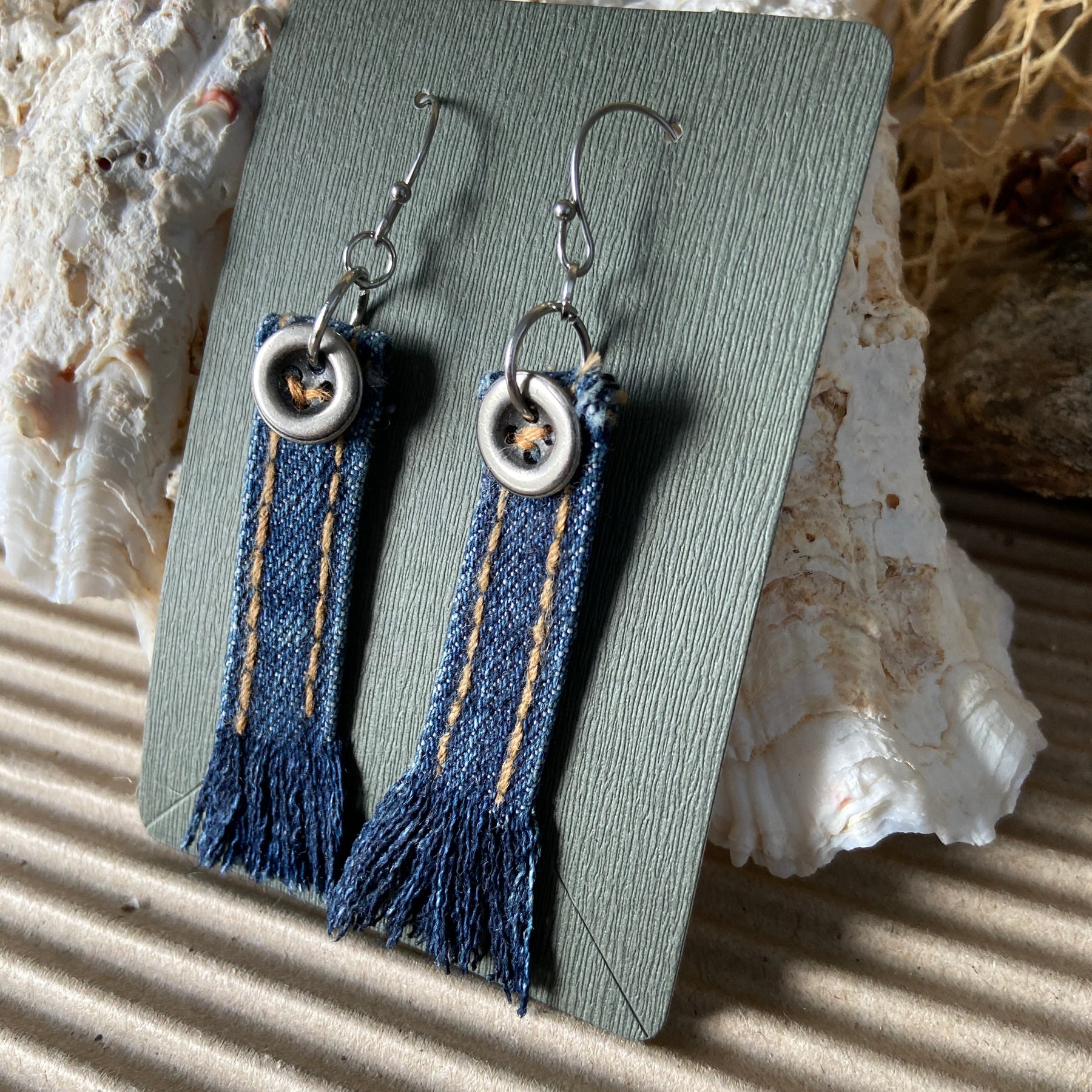UPCYLED DENIM EARRINGS