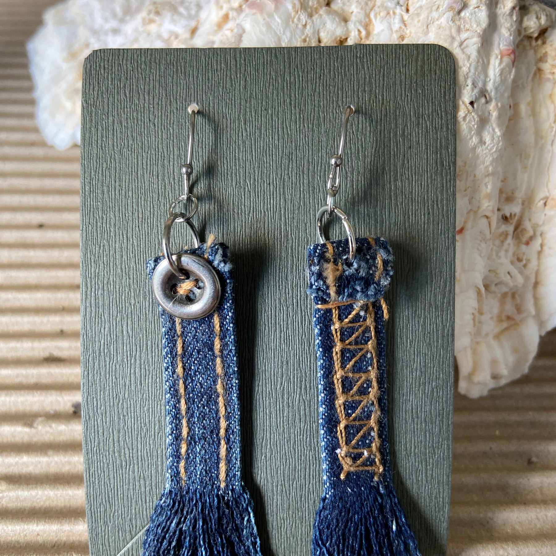 UPCYLED DENIM EARRINGS